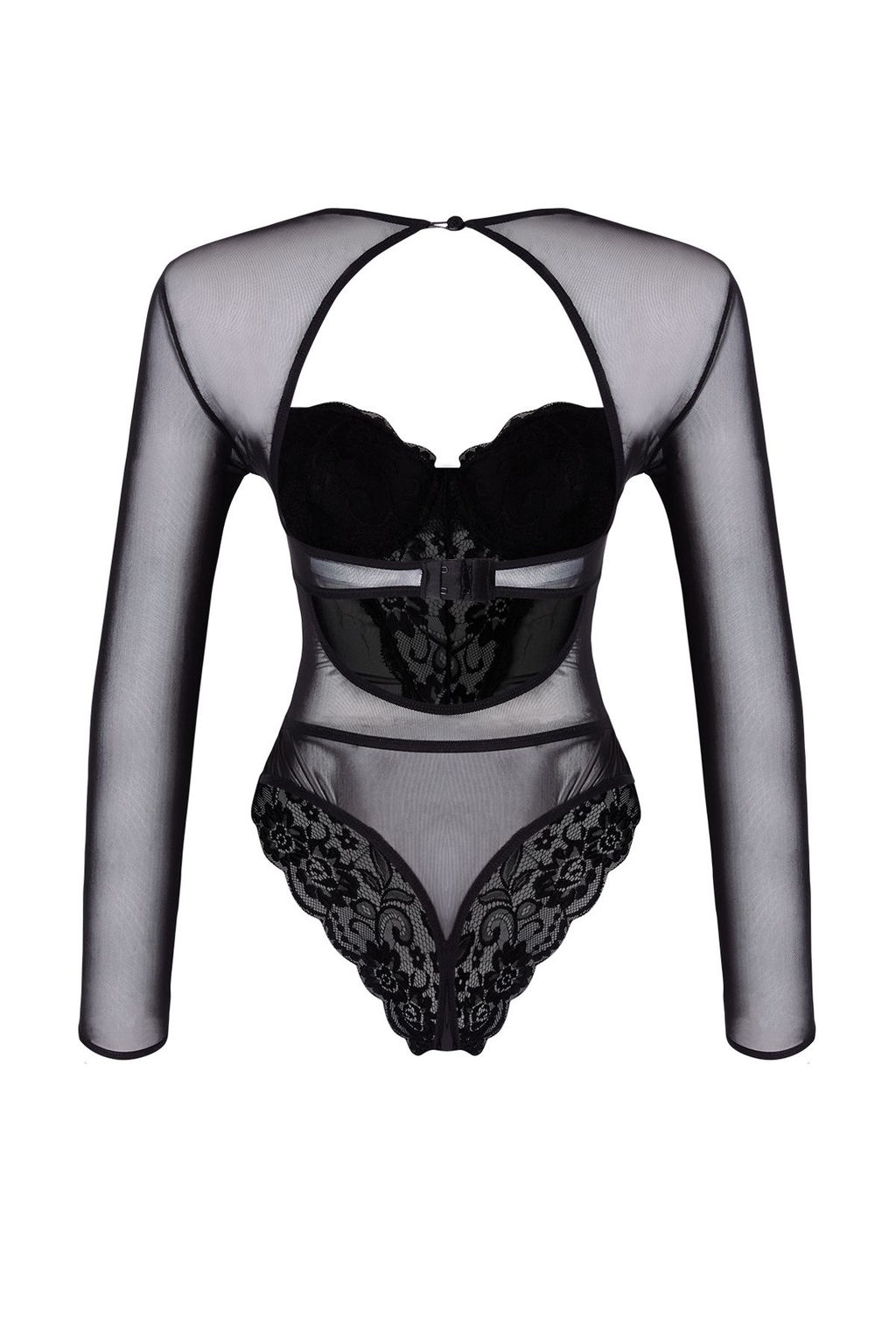 TRENDYOLMILLA Siyah Dantelli Cut Out/Pencere Detayl? Kapl? Orme Body THMAW25BD00003  фото 3