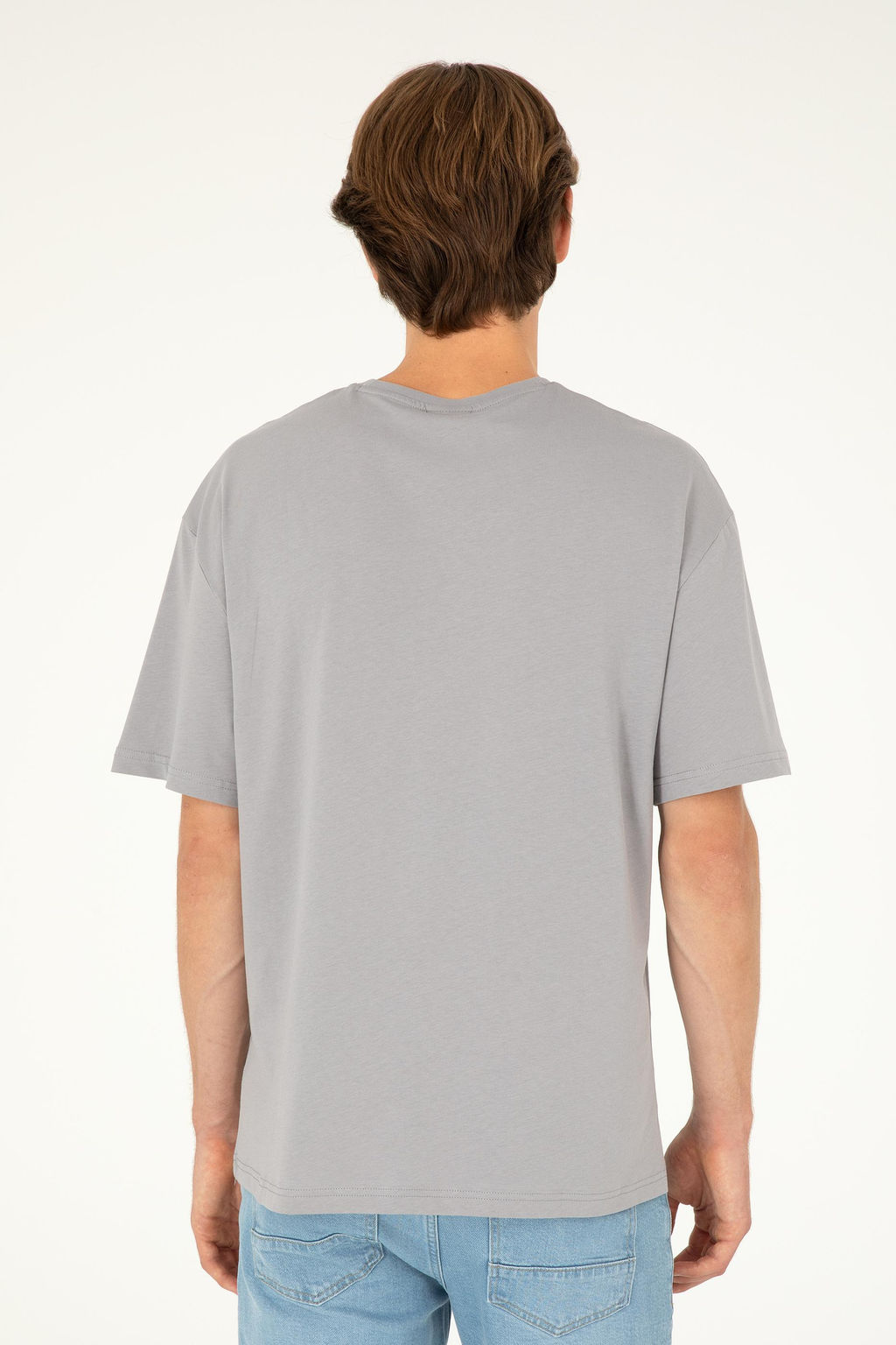 Erkek Comfort Fit Bisiklet Yaka Koyu Gri Ti__rt Ti__rt Sepette S_rpriz _ndirim - U.s. polo assn фото 5