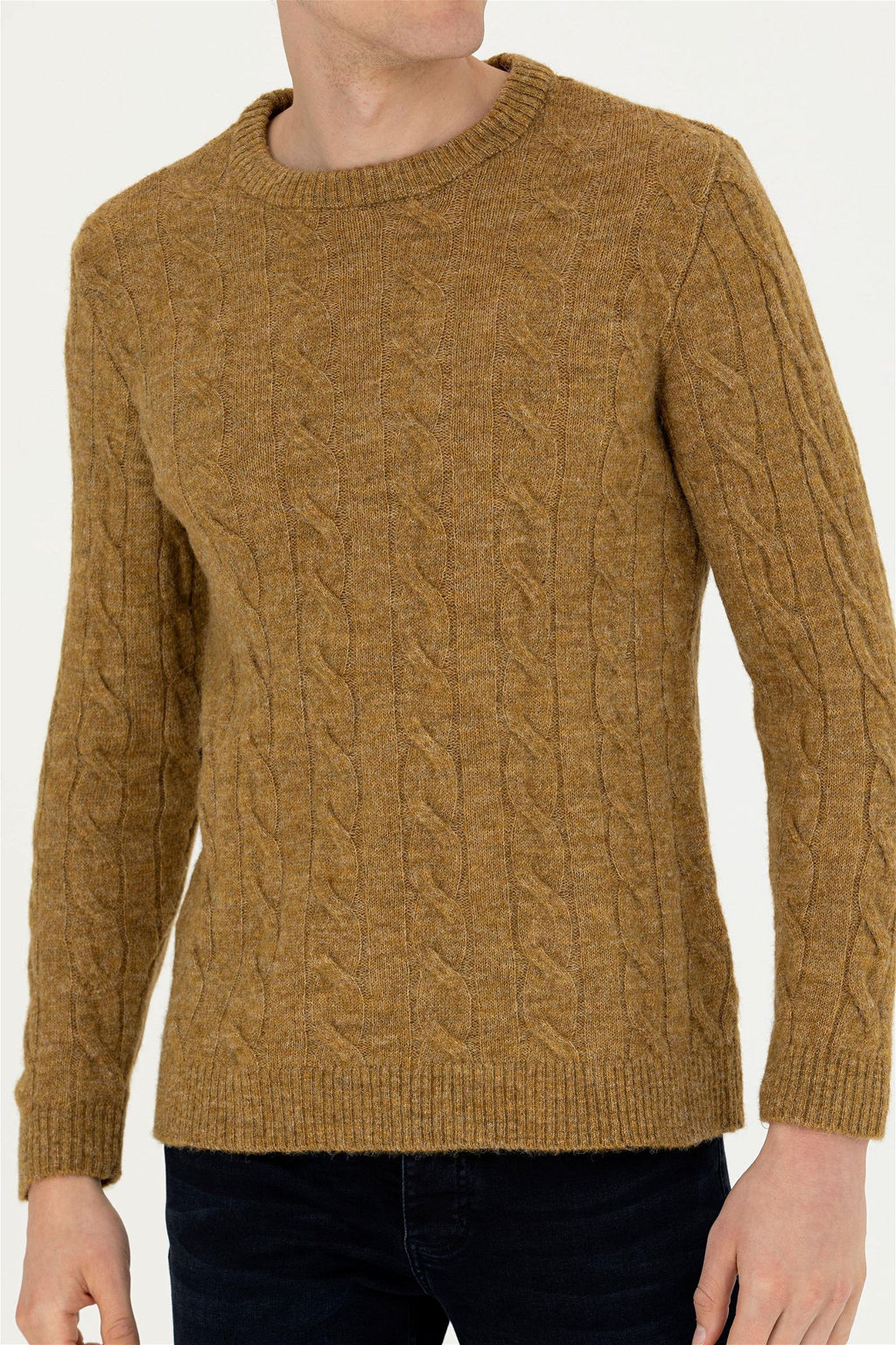 Мужской легкий свитер цвета хаки - U.s. polo assn фото 6