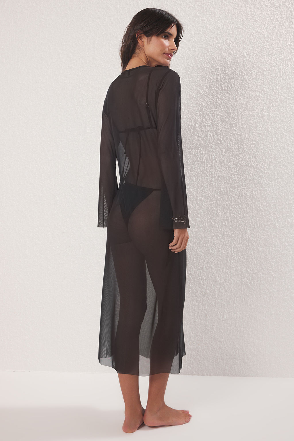 Trendyolmilla Leopar Desenli Oversize Maxi Dokuma Plaj Elbise TBESS25EL00116 фото 11