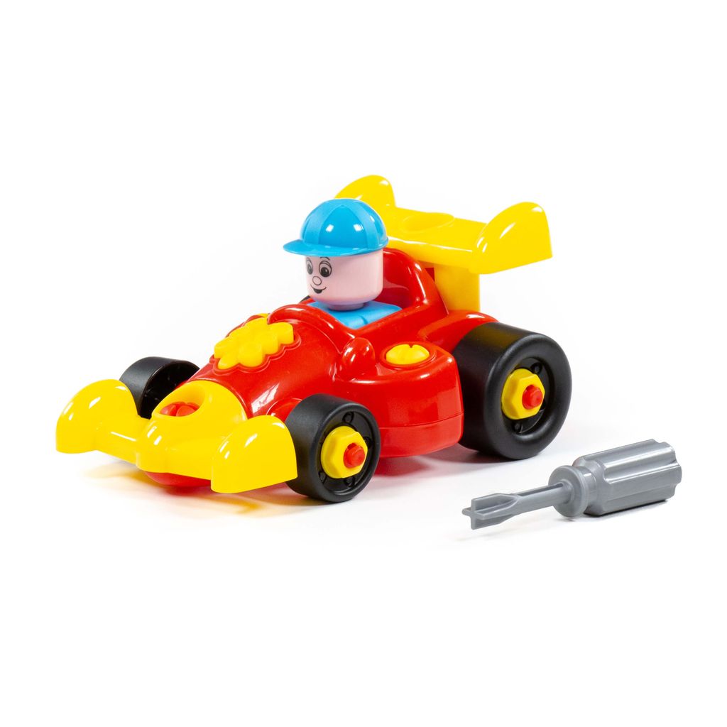 Конструктор-транспорт Автомобиль-гоночный (22 элемента) (в пакете) - Полесье фото 3