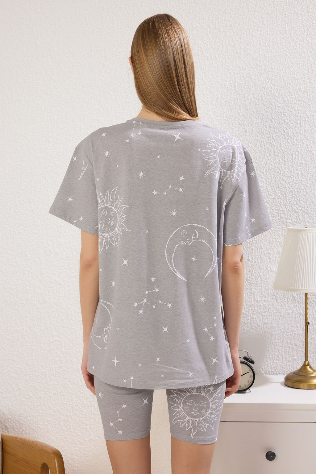 Trendyolmilla Siyah %100 Pamuklu Sortlu/Taytl? Orme Pijama Tak?m? THMSS20PT0397 фото 18