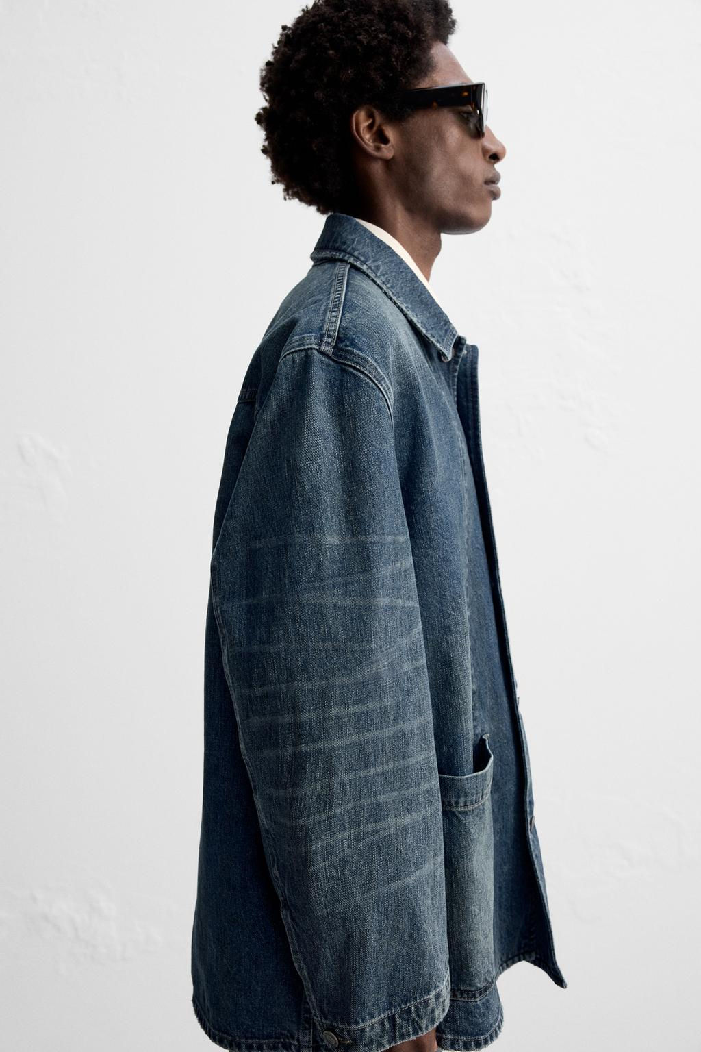WASHED DENIM OVERSHIRT - Zara фото 6