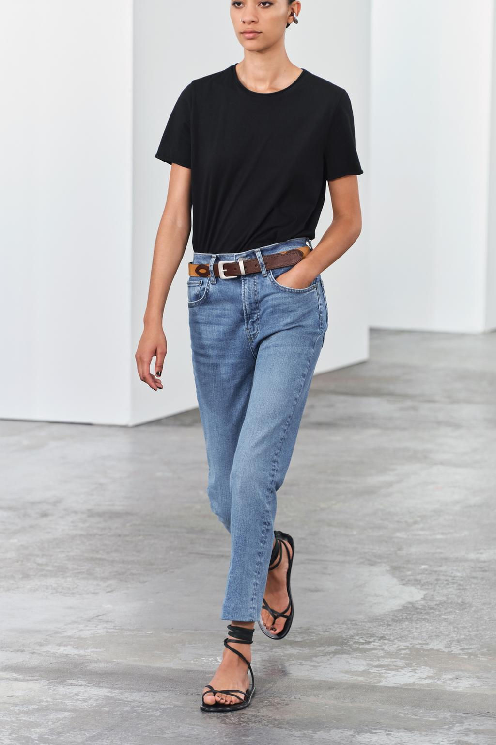 ZW COLLECTION BOOTCUT HIGH-WAIST CROPPED JEANS - Zara фото 22