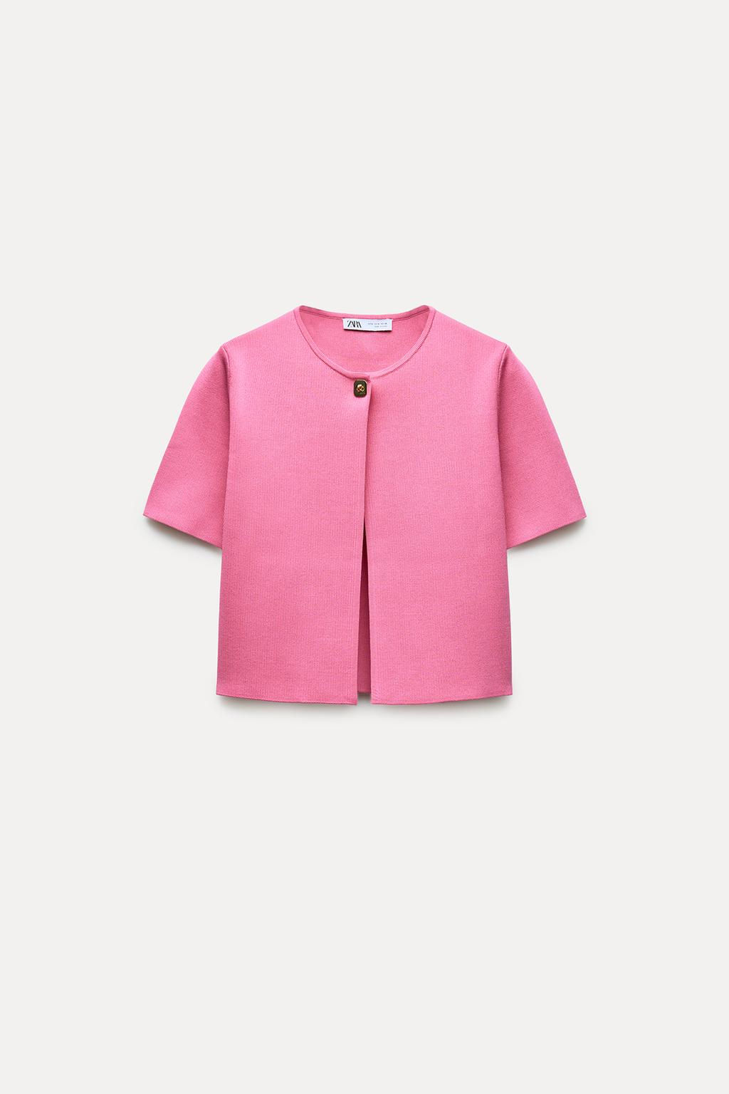 PLAIN KNIT CROPPED CARDIGAN - Zara фото 10