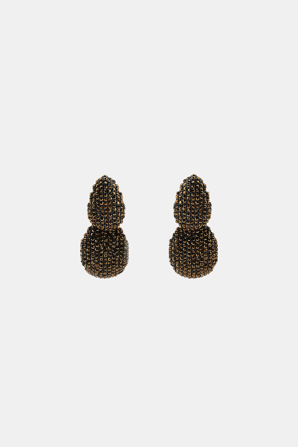 DOUBLE RHINESTONE EARRINGS - Zara фото 2