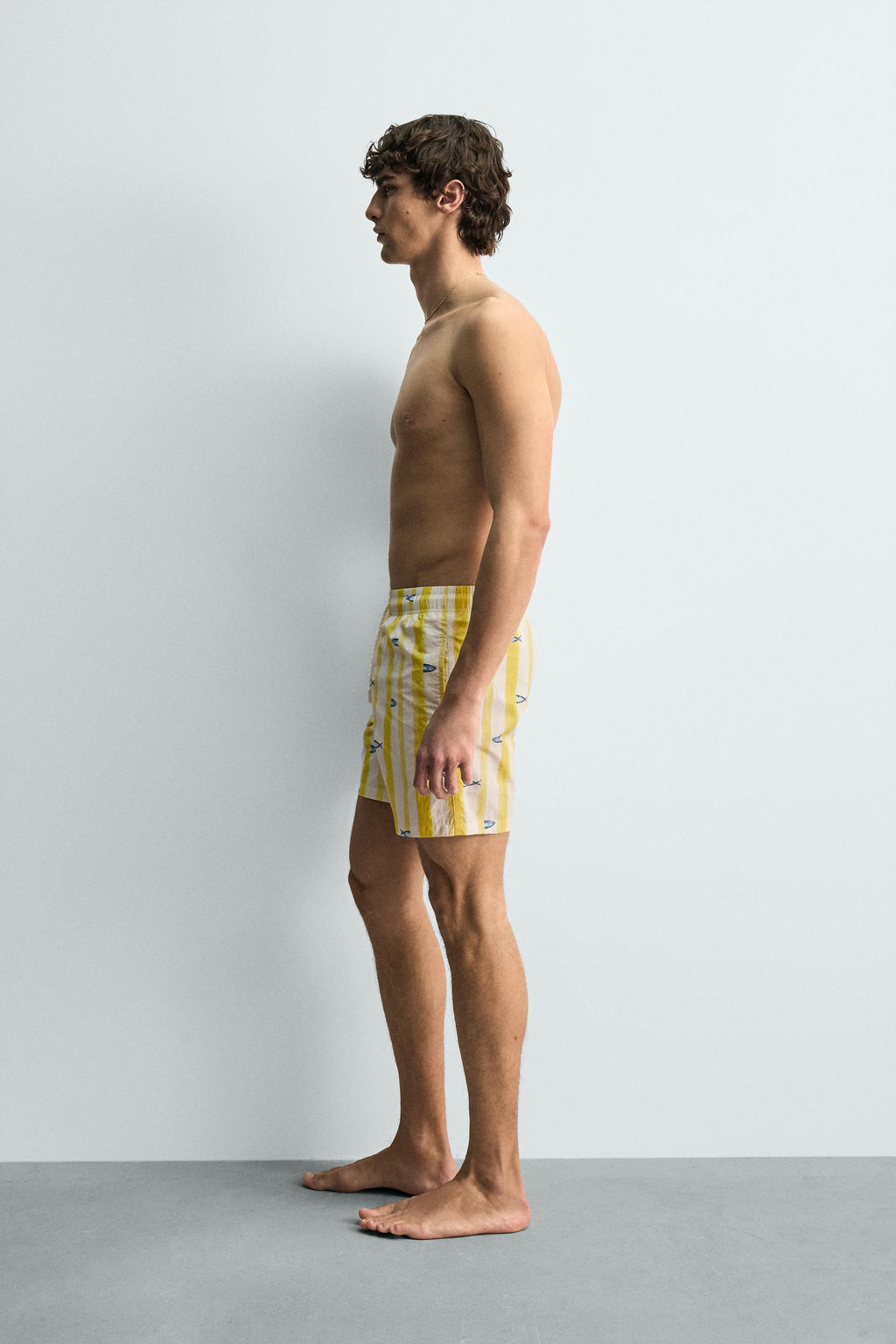 BA?ADOR MEDIO RAYAS PECES / Blanco - Zara фото 4