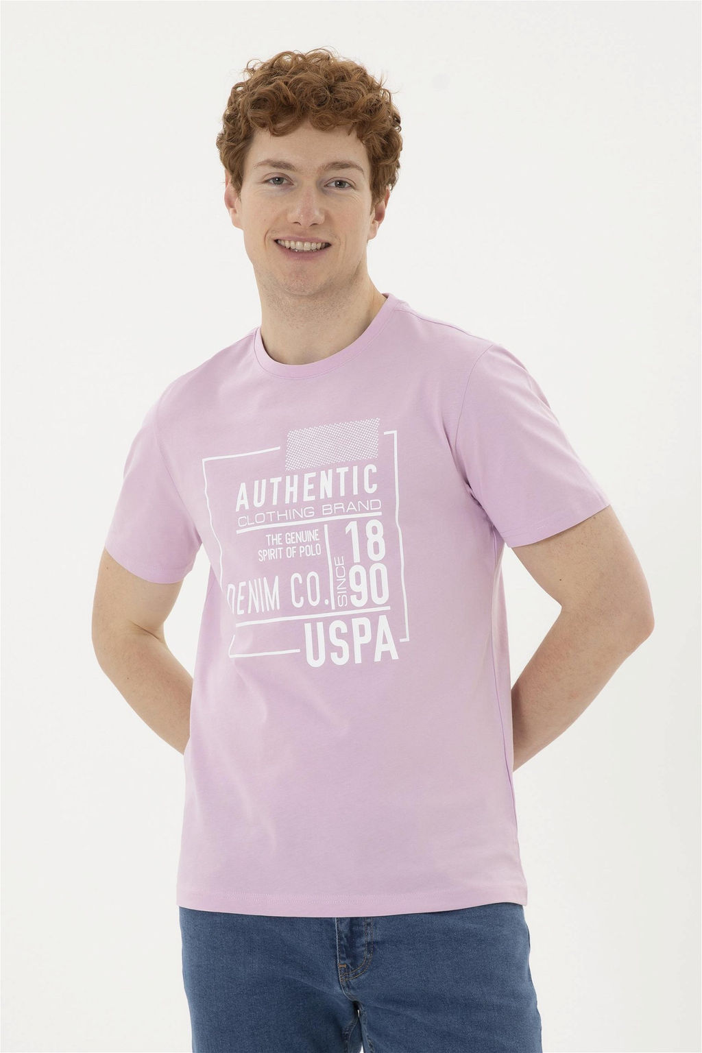 Мужская розовая футболка - U.s. polo assn фото 3