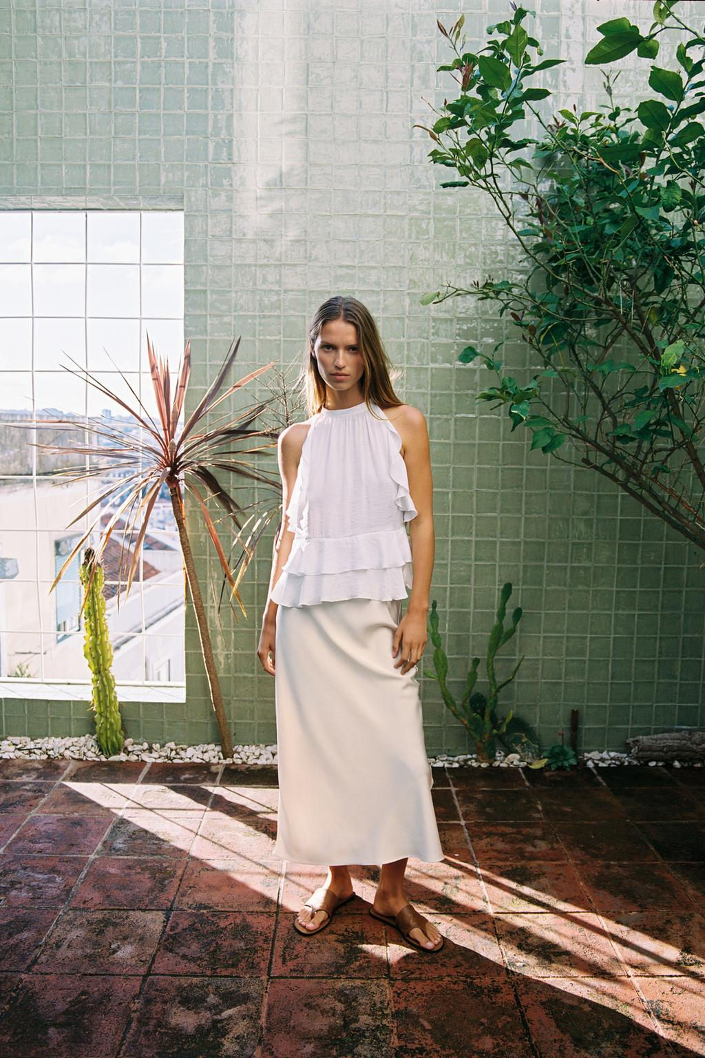 SATIN MIDI SKIRT - Zara фото 6