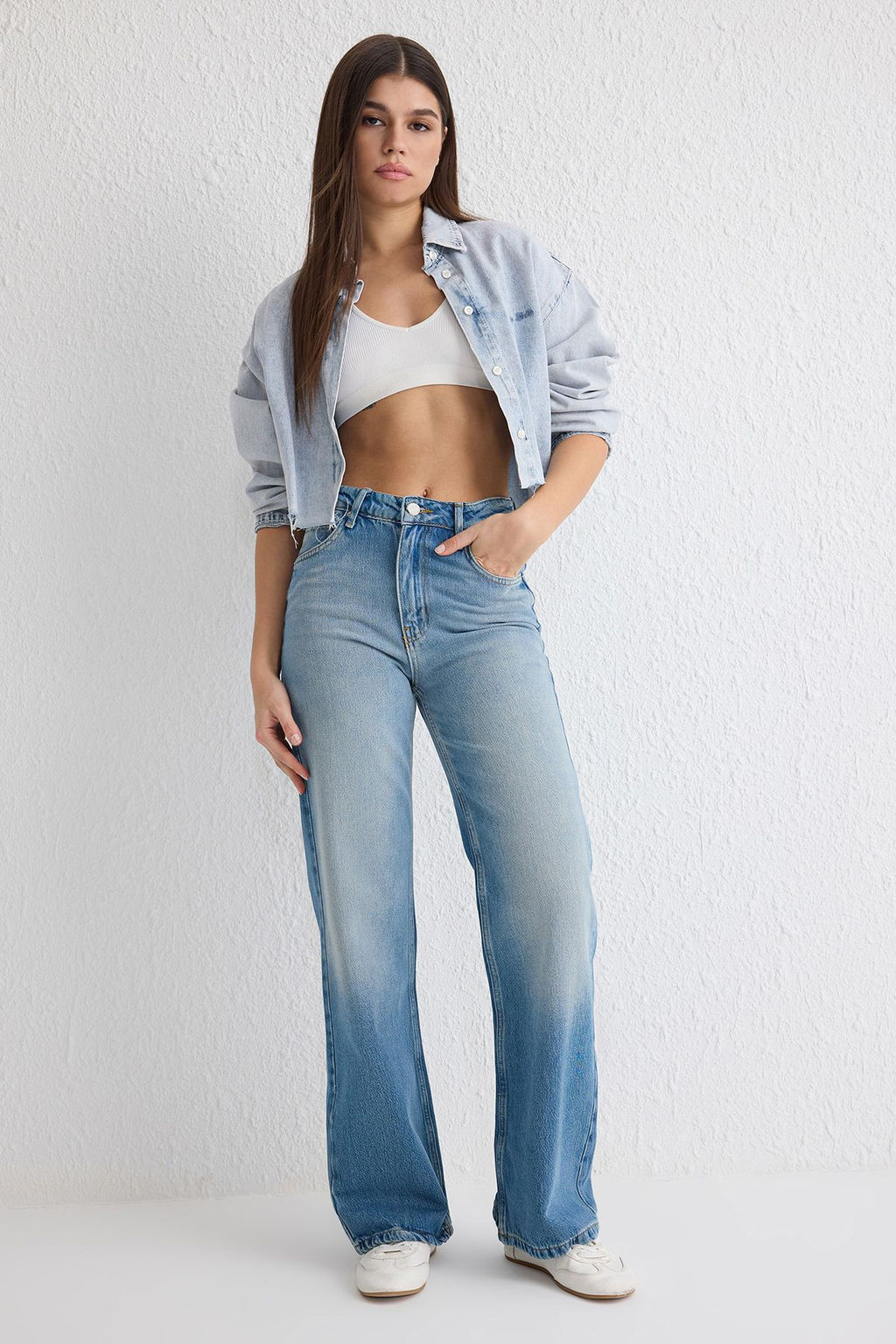 Mavi More Sustainable Yuksek Bel Wide Leg Jeans TWOSS25JE00054