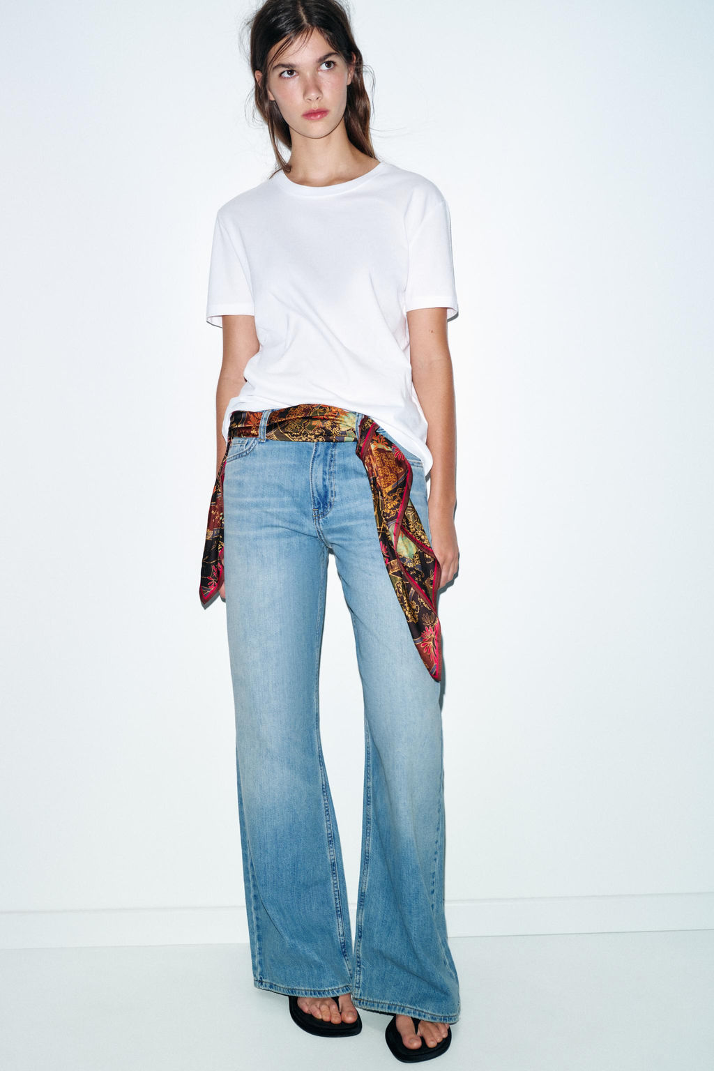 FLORAL PRINT VISCOSE SCARF - Zara фото 8