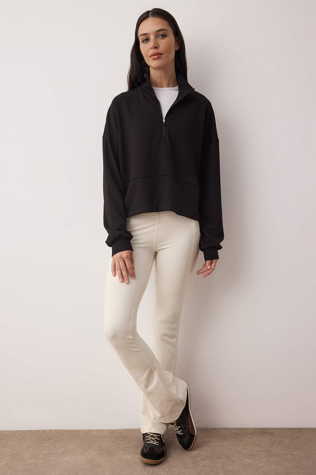 Siyah Fermuarl? Spor Orme Sweatshirt THMAW26SW00005