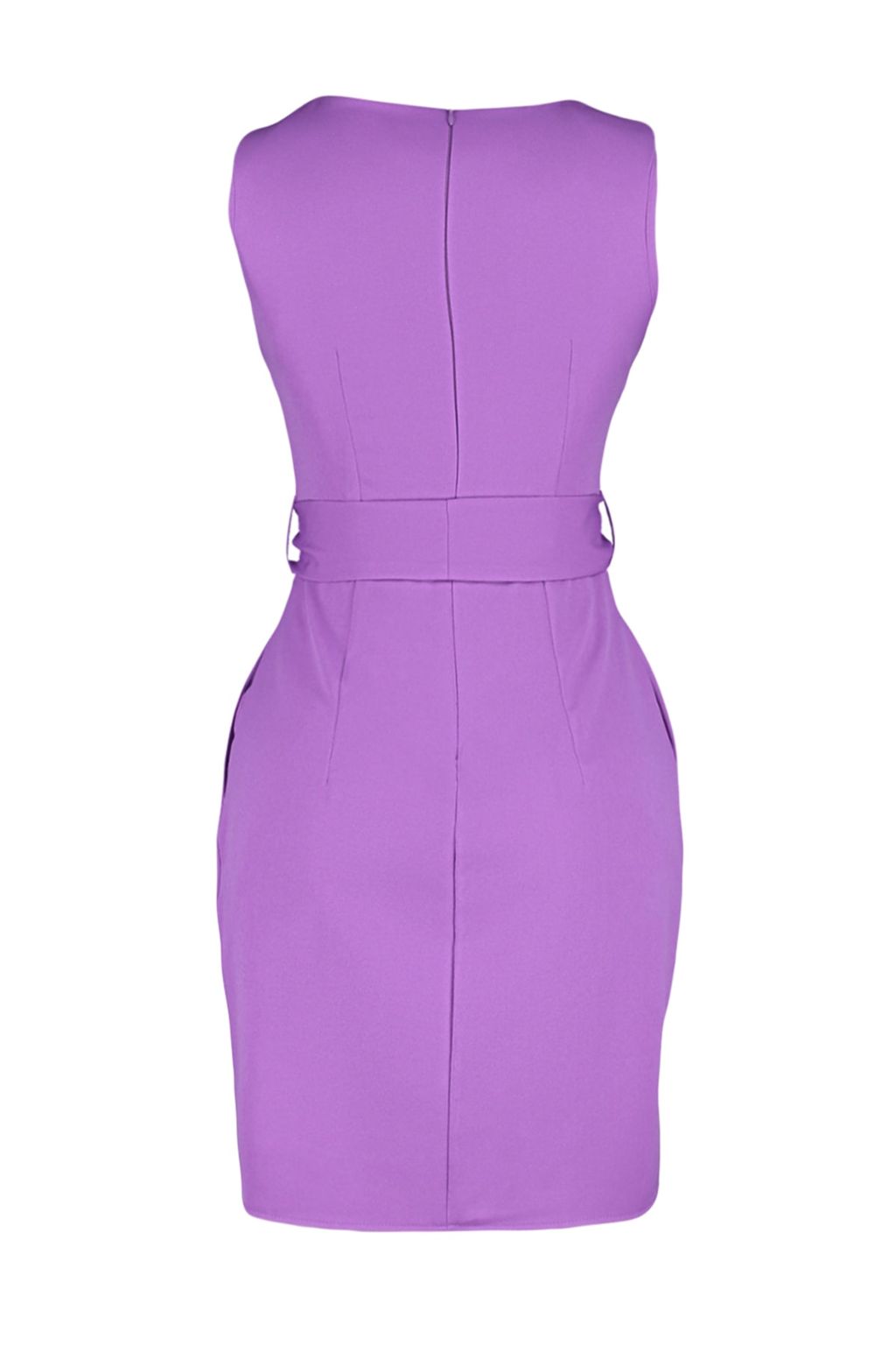 TRENDYOLMILLA Bordo Kusakl? Vucudu Saran Bisiklet Yaka Mini Dokuma Elbise TWOSS19AA0063  фото 8