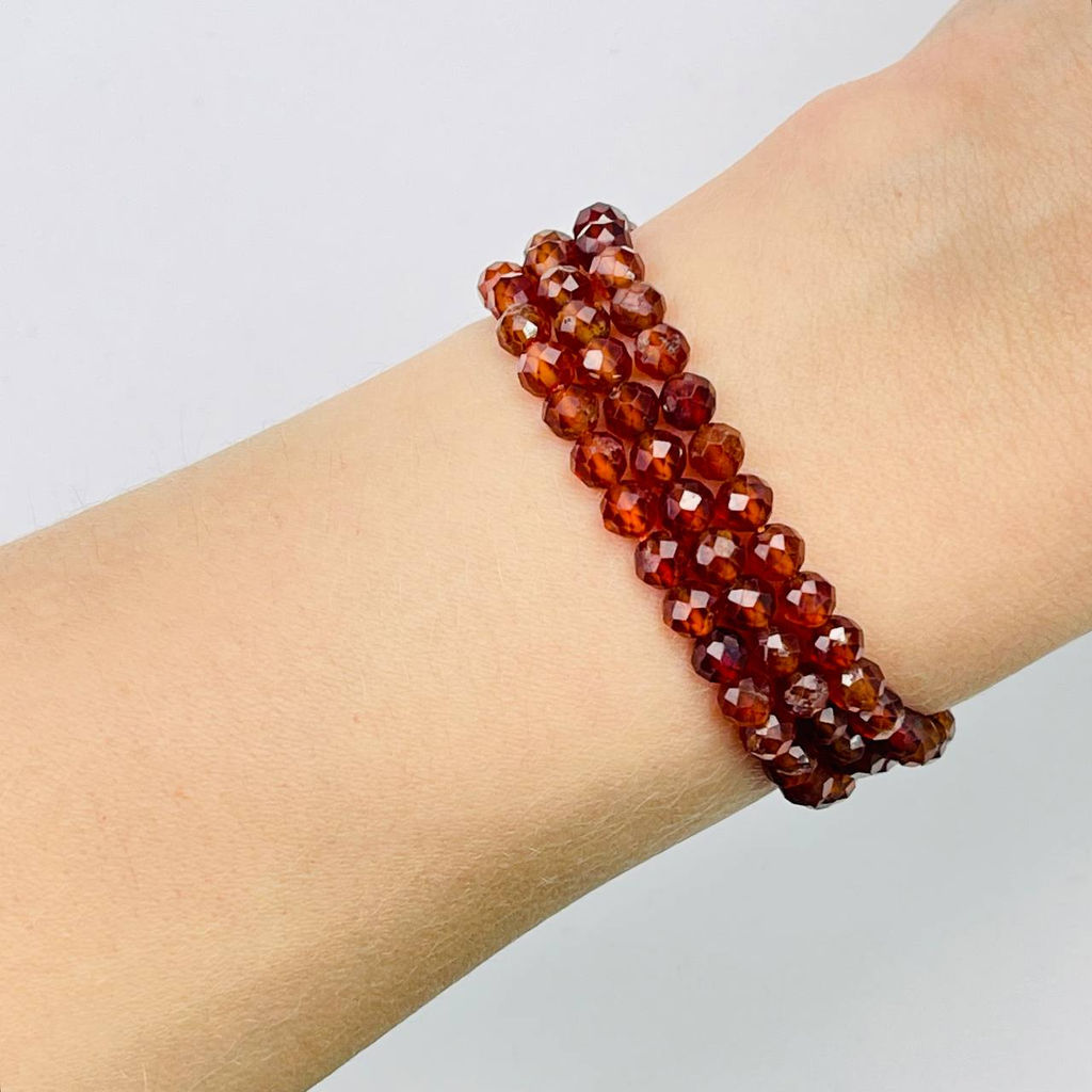 Бусины для украшений из Граната "Спессартин" (86 бусин)