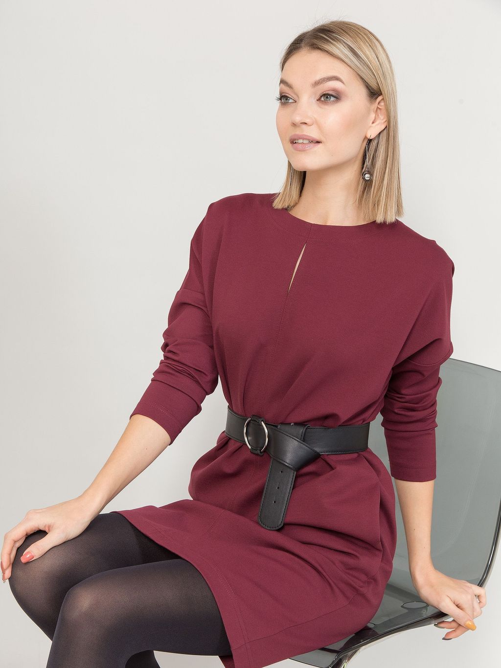 Платье с длинным цельнокроеным рукавом - Stilla фото 6