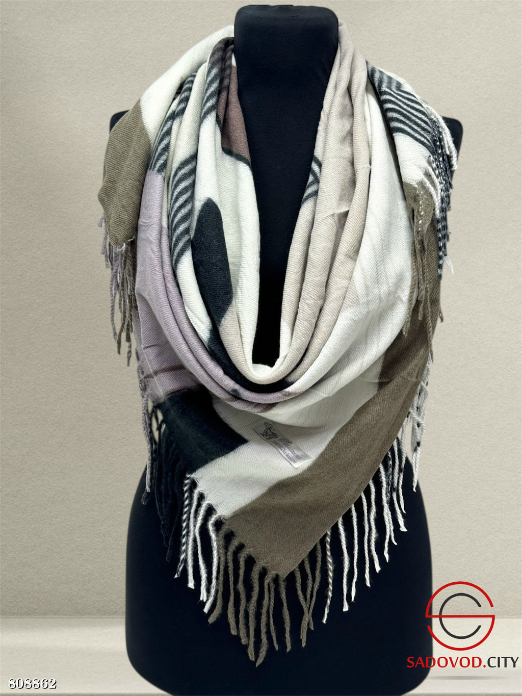 Теплый зимний платок из 100% кашемира,