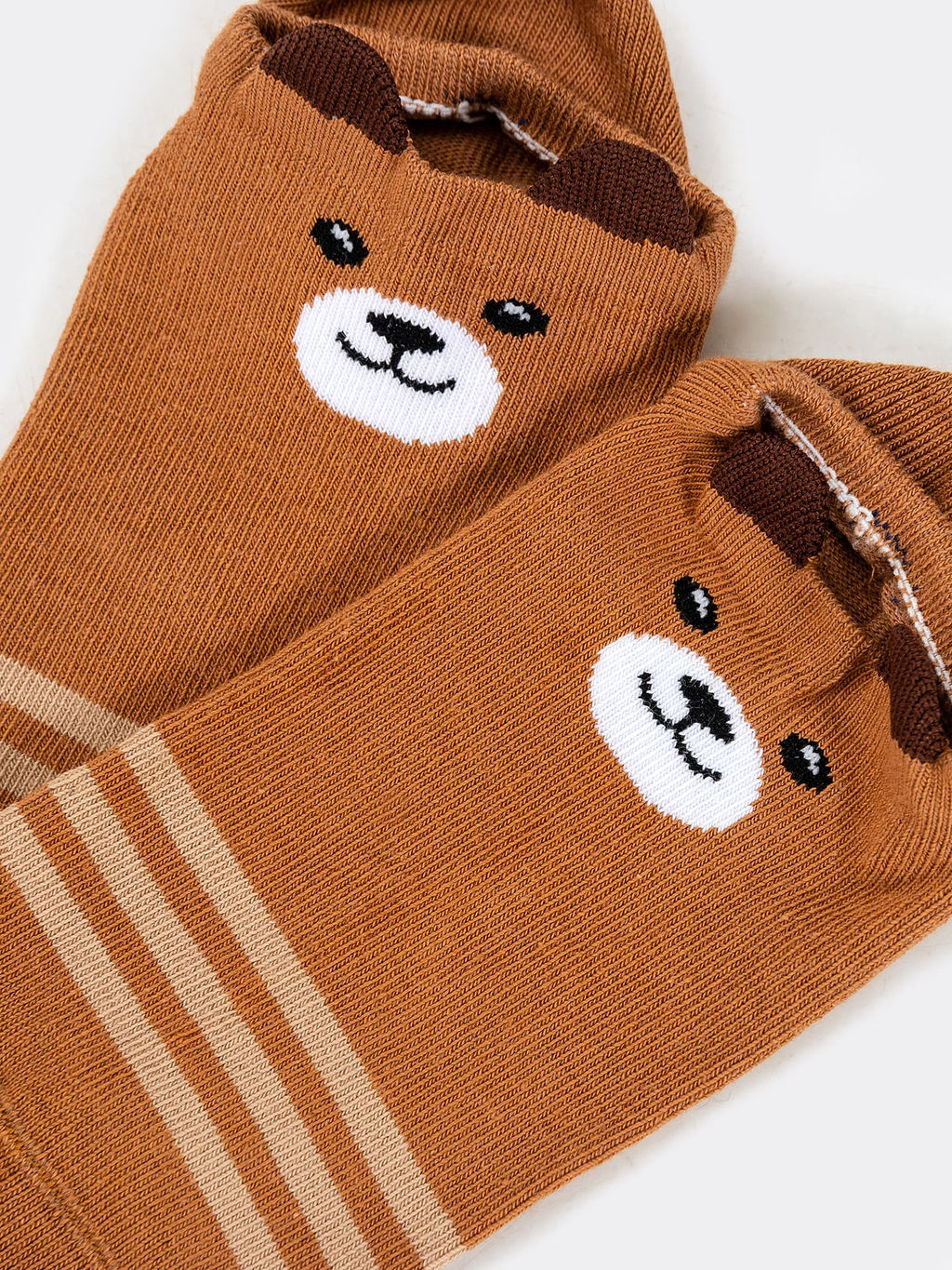 Цена за 5 пар! Носки детские коричневые с узором в виде медвежат - Mark formelle фото 2