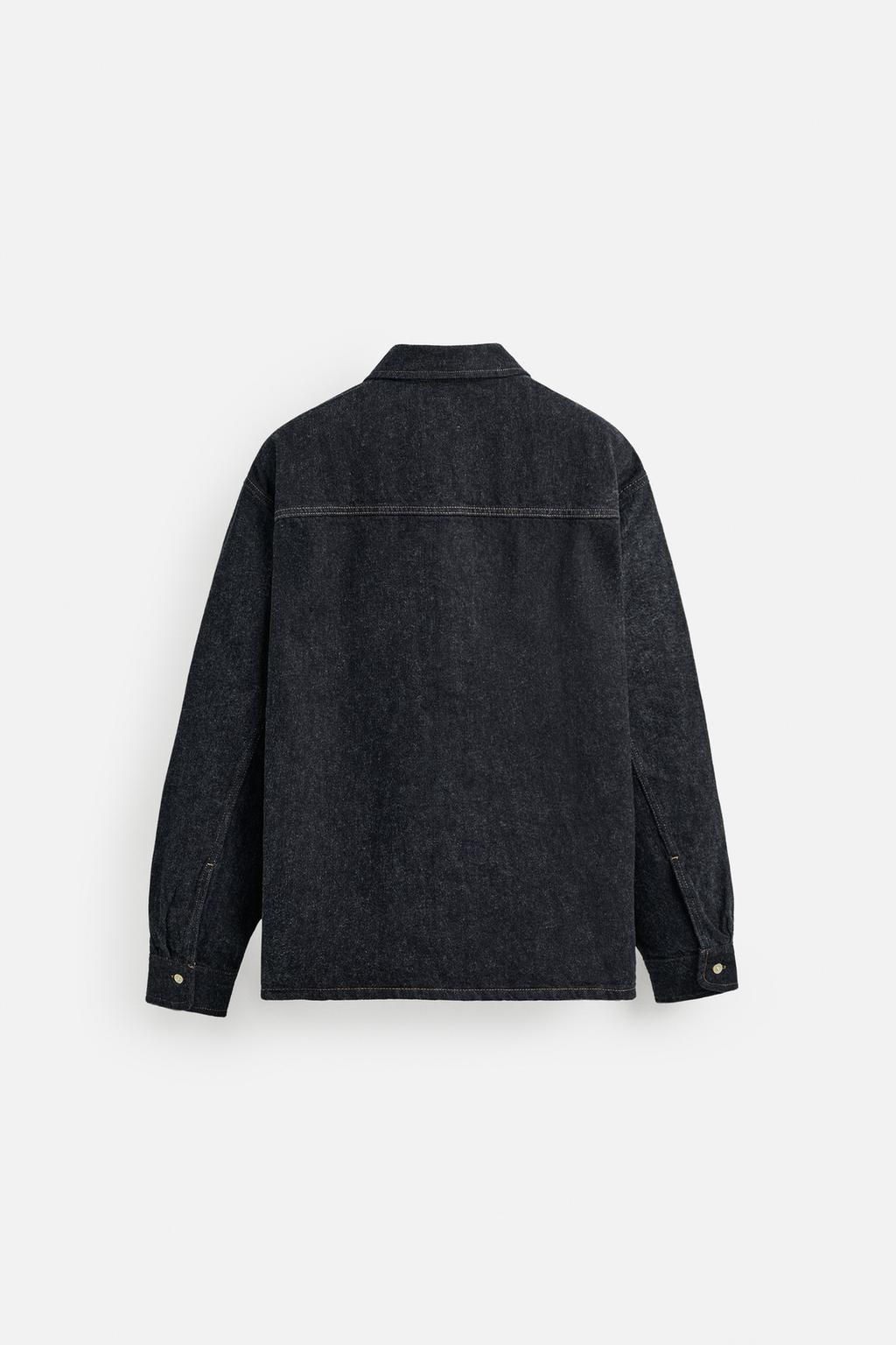 BRUSHED TEXTURE DENIM SHIRT - Zara фото 11