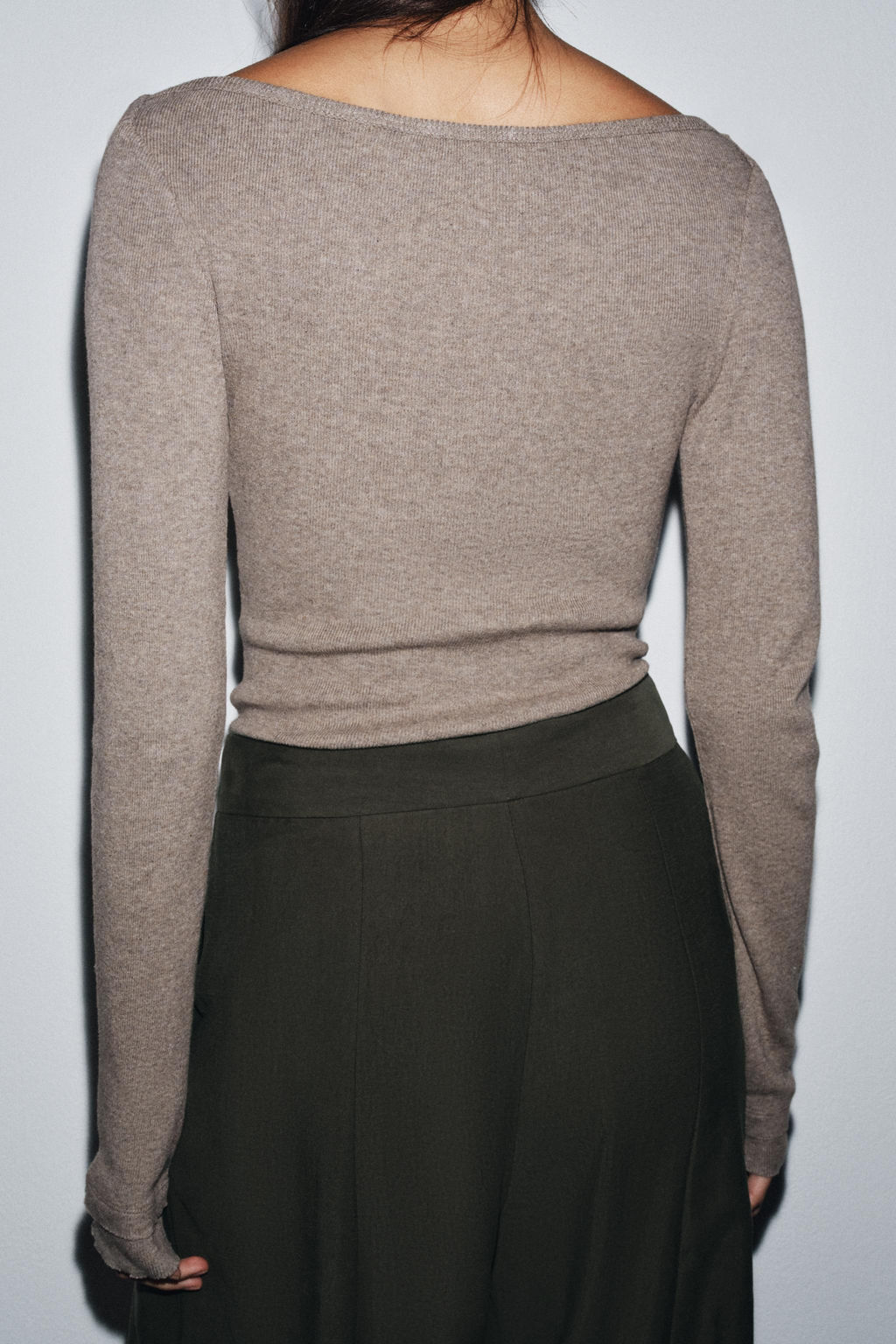 RIB BOAT NECK T-SHIRT - Zara фото 2