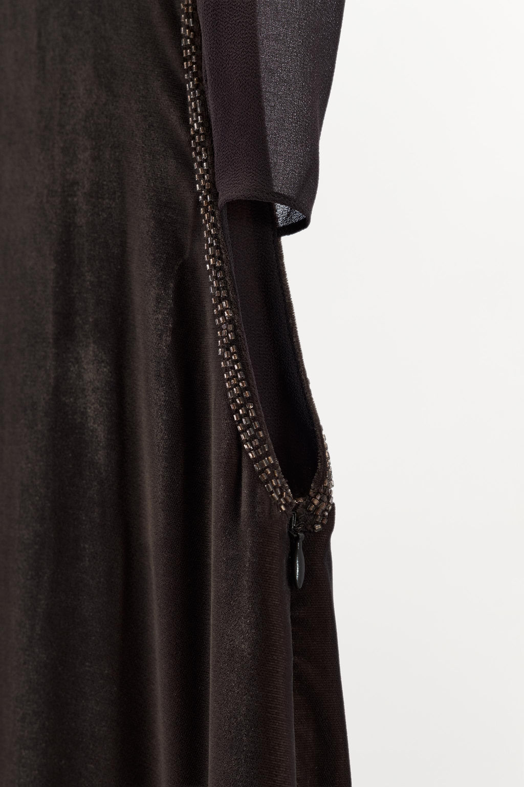 COMBINED VELVET BEADED FRINGED DRESS - Zara фото 5