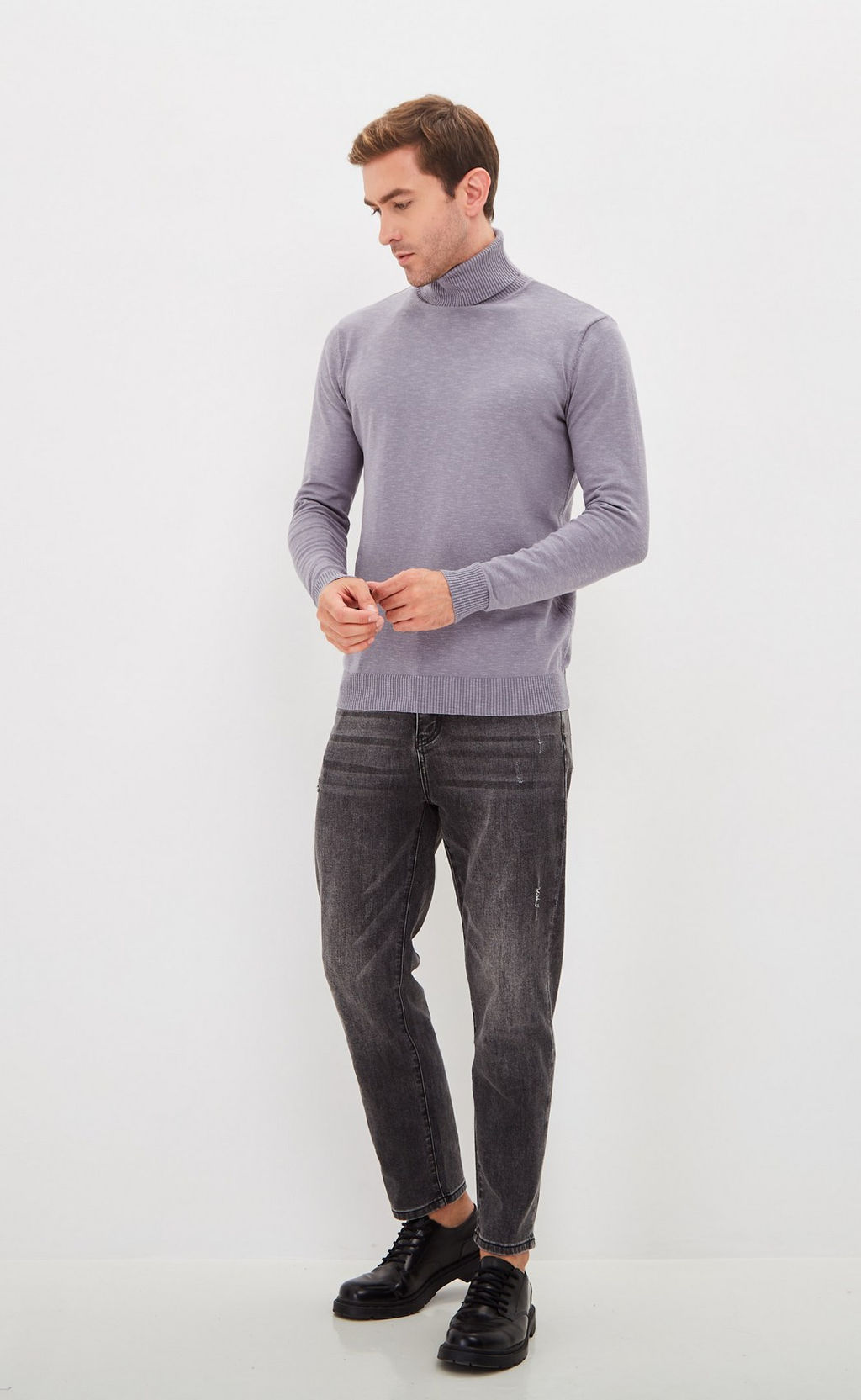 Водолазка F021-15608 grey melange - Fine joyce фото 2