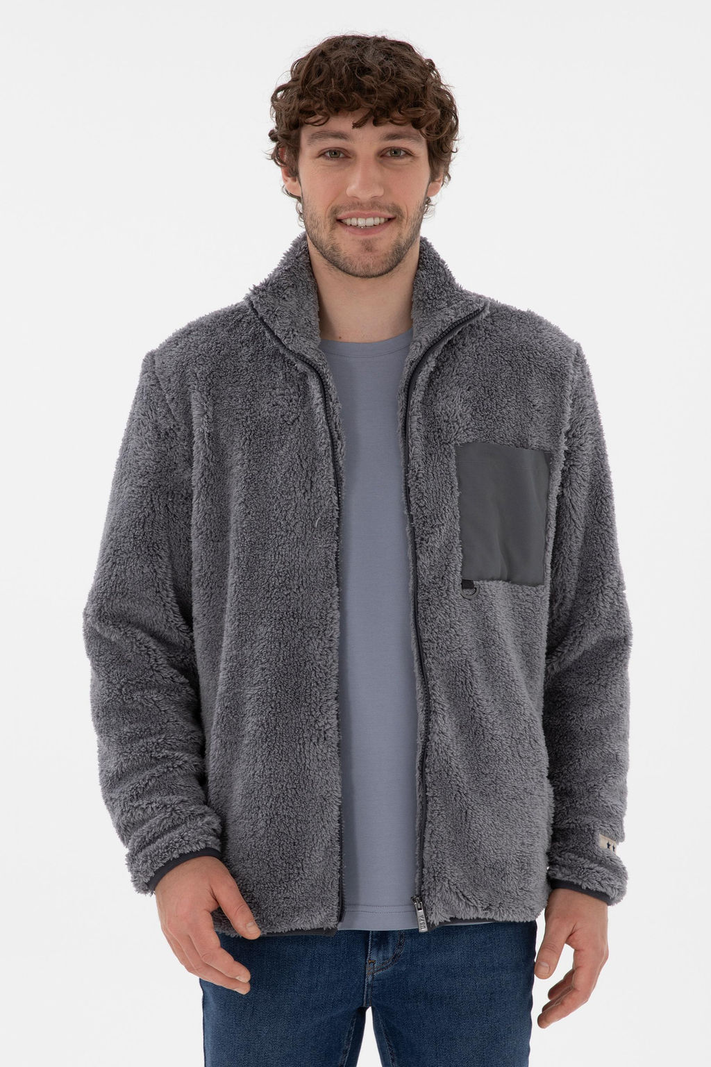 Самский светло -серый вязание кардиган Неожиданная скидка в корзине