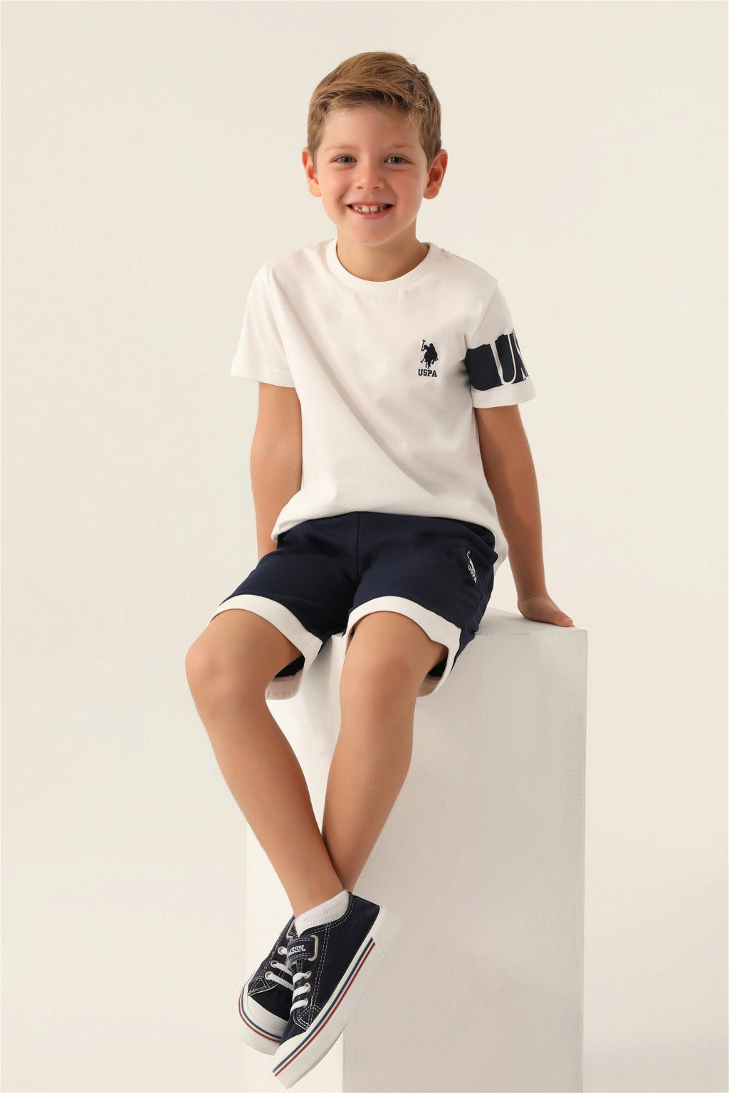 Кремовый пижамный комплект для мальчика Неожиданная скидка в корзине - U.s. polo assn фото 2