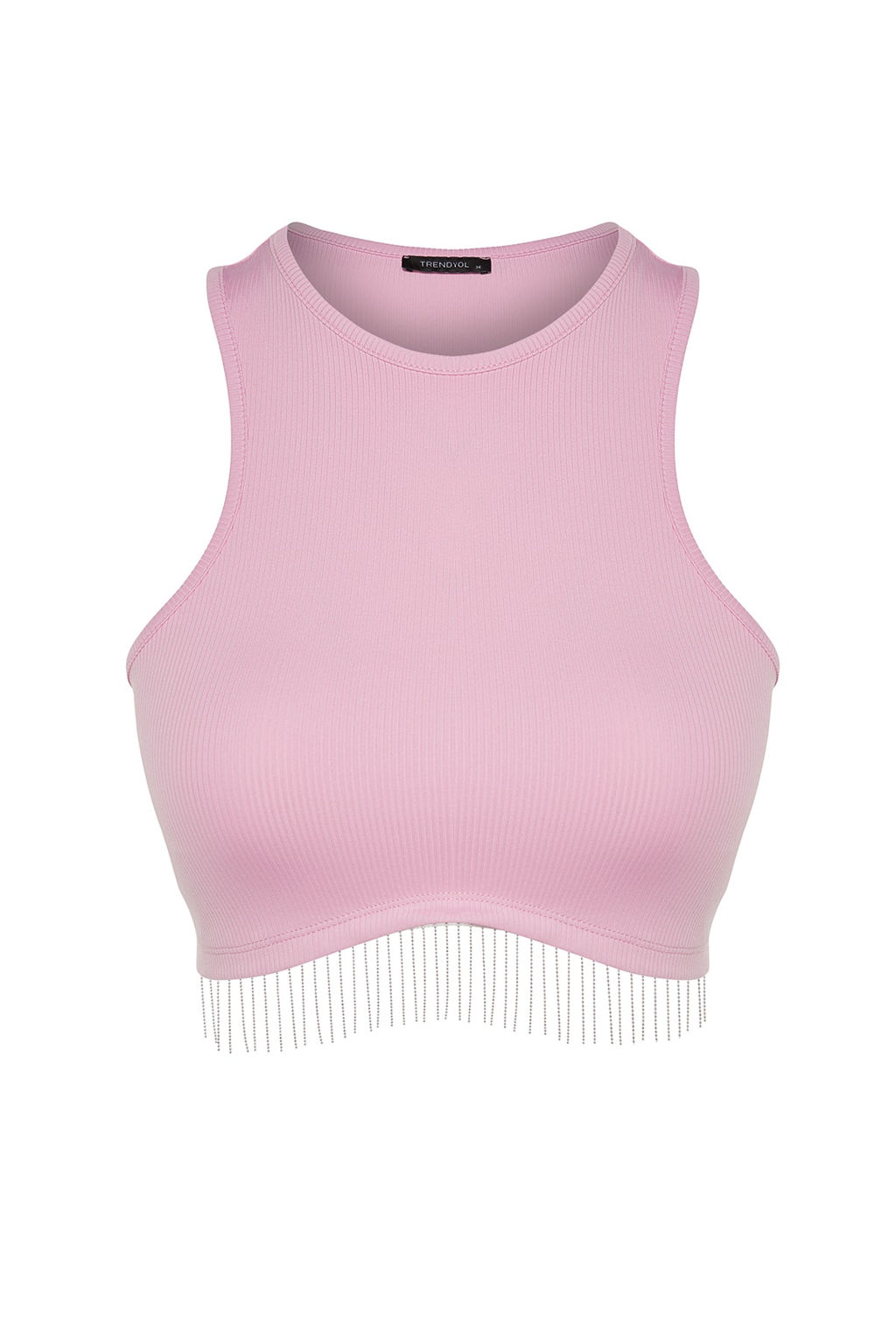 Pembe Crop Orme Aksesuarl? Bluz TPRSS23BZ00082 - Trendyolmilla фото 7