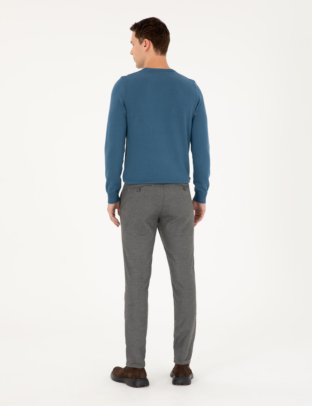 Gri Slim Fit Kanvas Pantolon - Pierre cardin фото 4