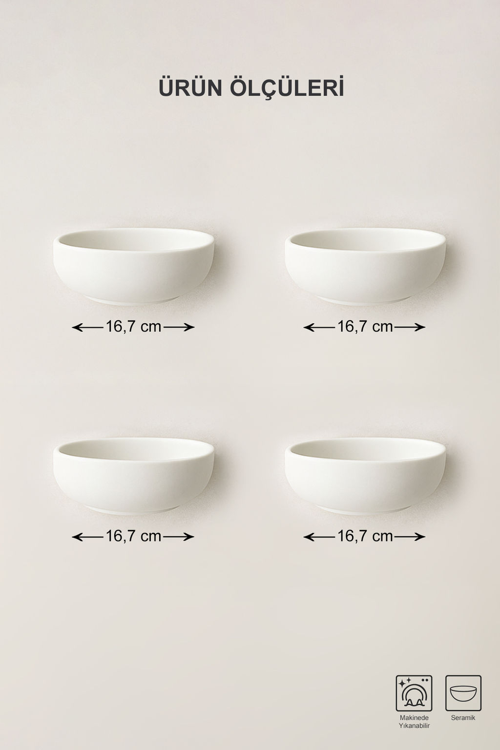 Trendyolmilla Home 4lu Seramik Kiraz Bask?l? 16*7 cm Kase Seti TPHSS25TBK00017  фото 4