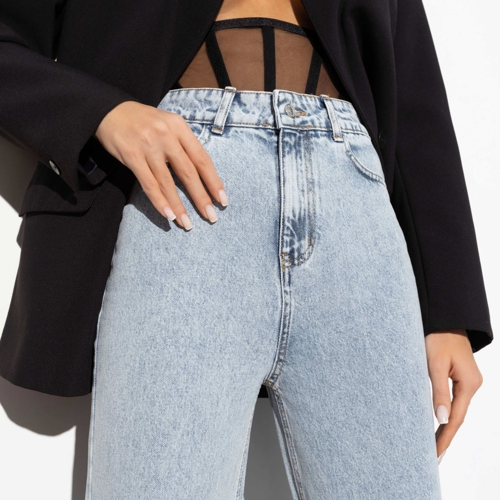 Джинсы палаццо с разрезами на пуговицах, Modena (light blue) - Charutti фото 3