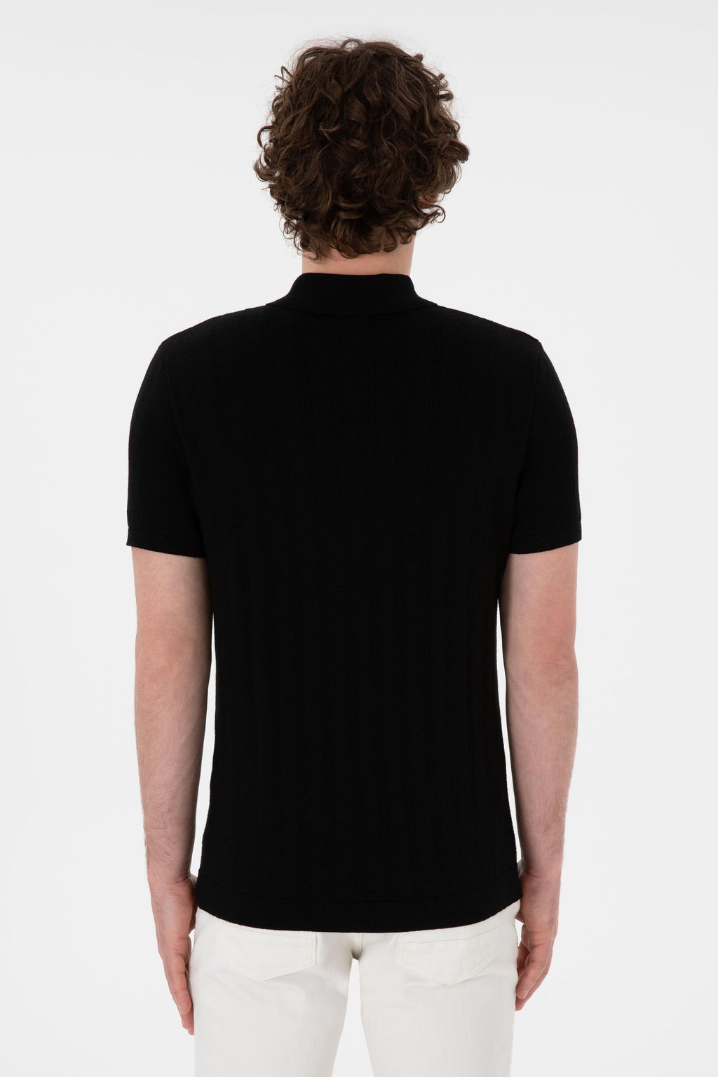 Erkek Slim Fit Polo Yaka Siyah Triko Ti__rt Sepette S_rpriz _ndirim - U.s. polo assn фото 5