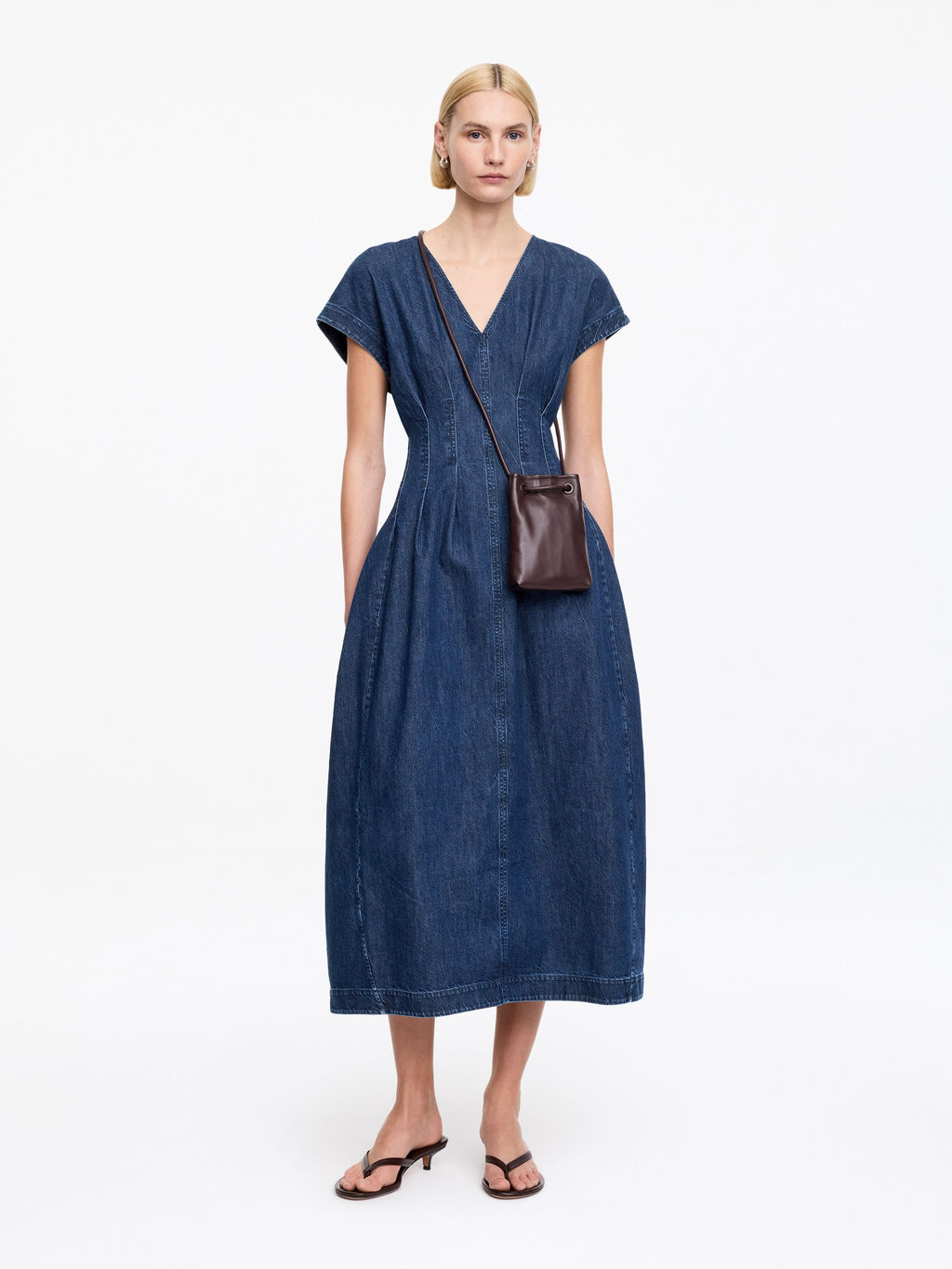 Vestido denim plisado - H&m фото 2