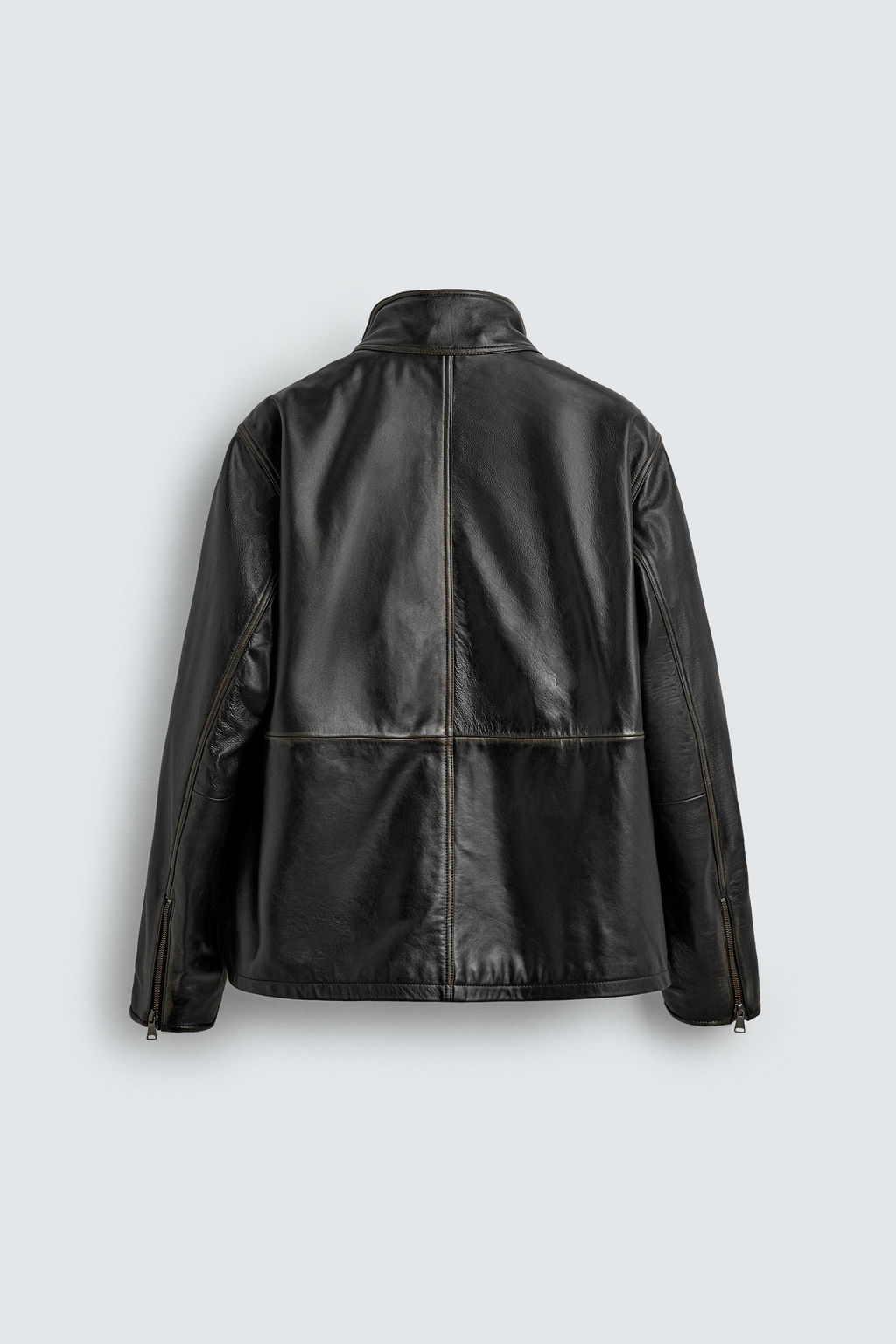 LIMITED EDITION LEATHER JACKET WITH POCKETS - Zara фото 8