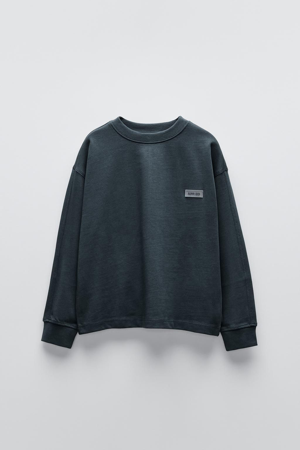 HEAVY JERSEY LABEL T-SHIRT - Zara фото 14
