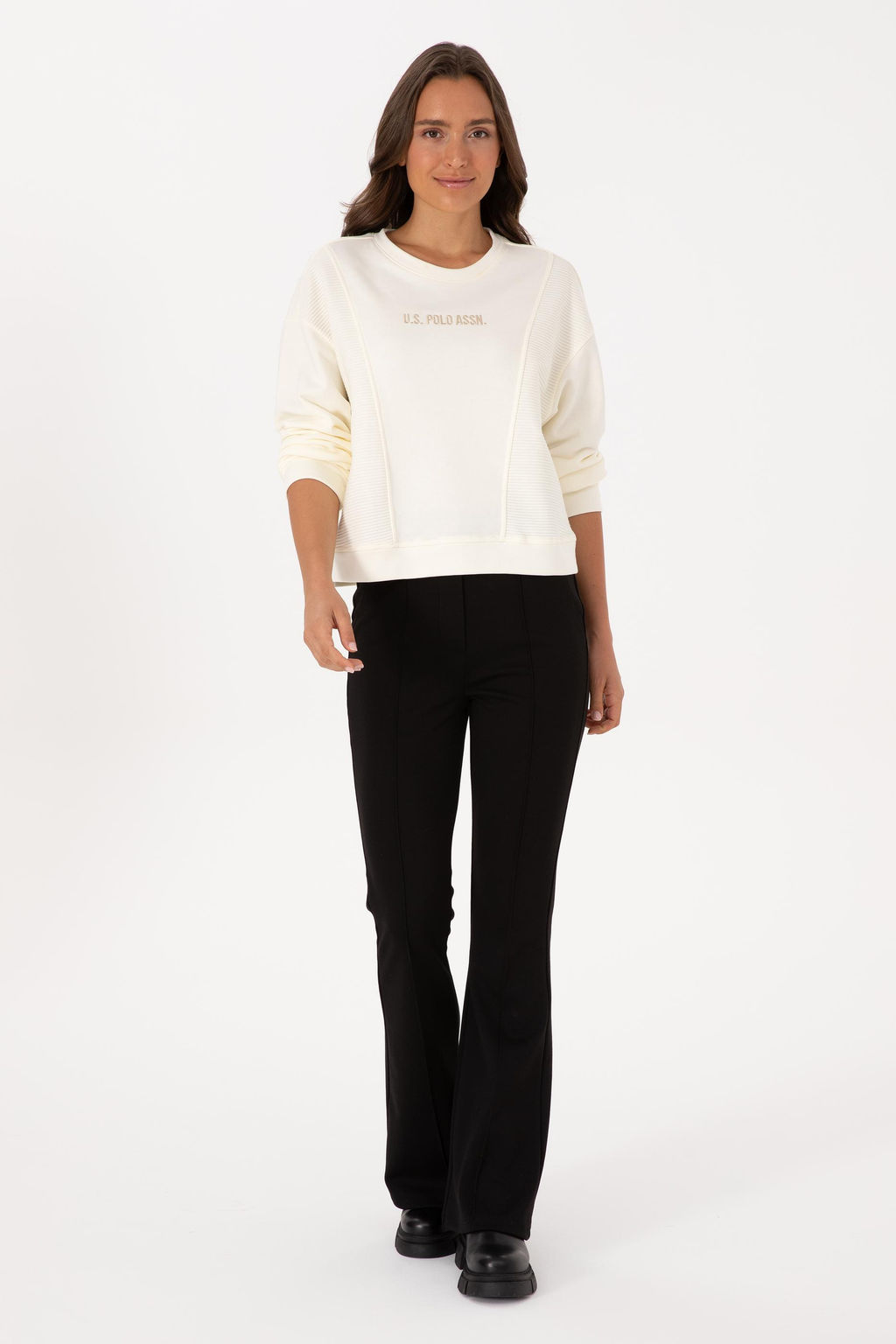 Kad_n Krem Sweatshirt Sepette S_rpriz _ndirim - U.s. polo assn фото 4