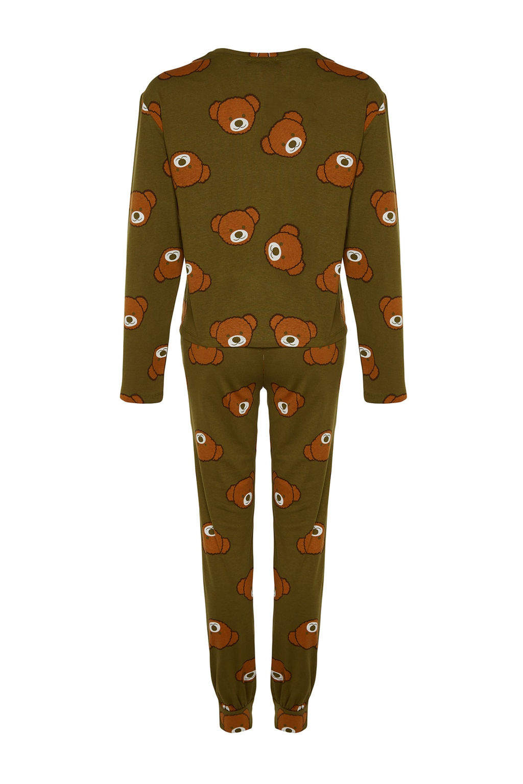 Trendyolmilla Siyah %100 Pamuklu Ay?c?kl? Orme Pijama Tak?m? THMAW23PT00514  фото 21