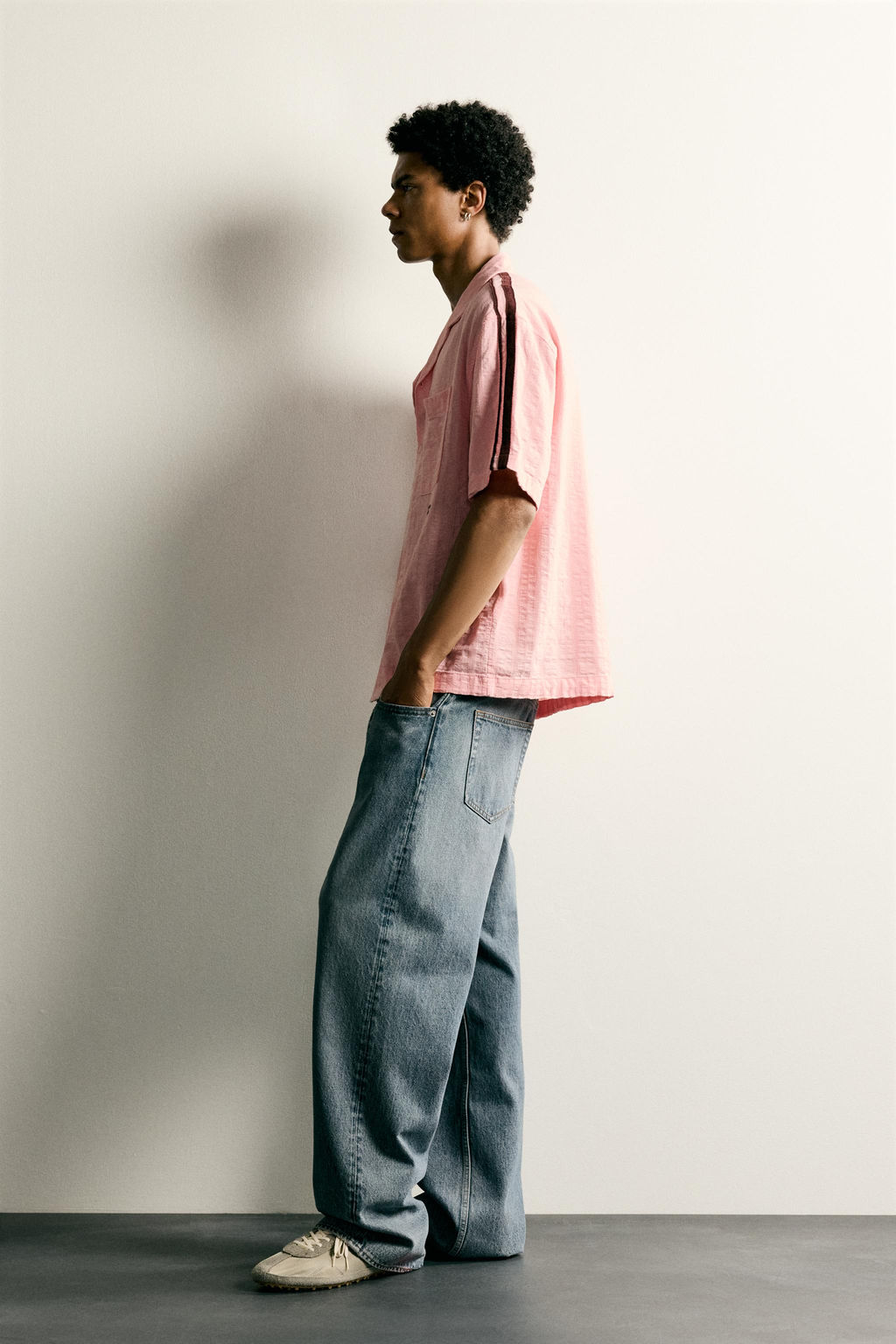 CAMISA BANDAS BORDADO CONTRASTE / Rosa - Zara фото 4