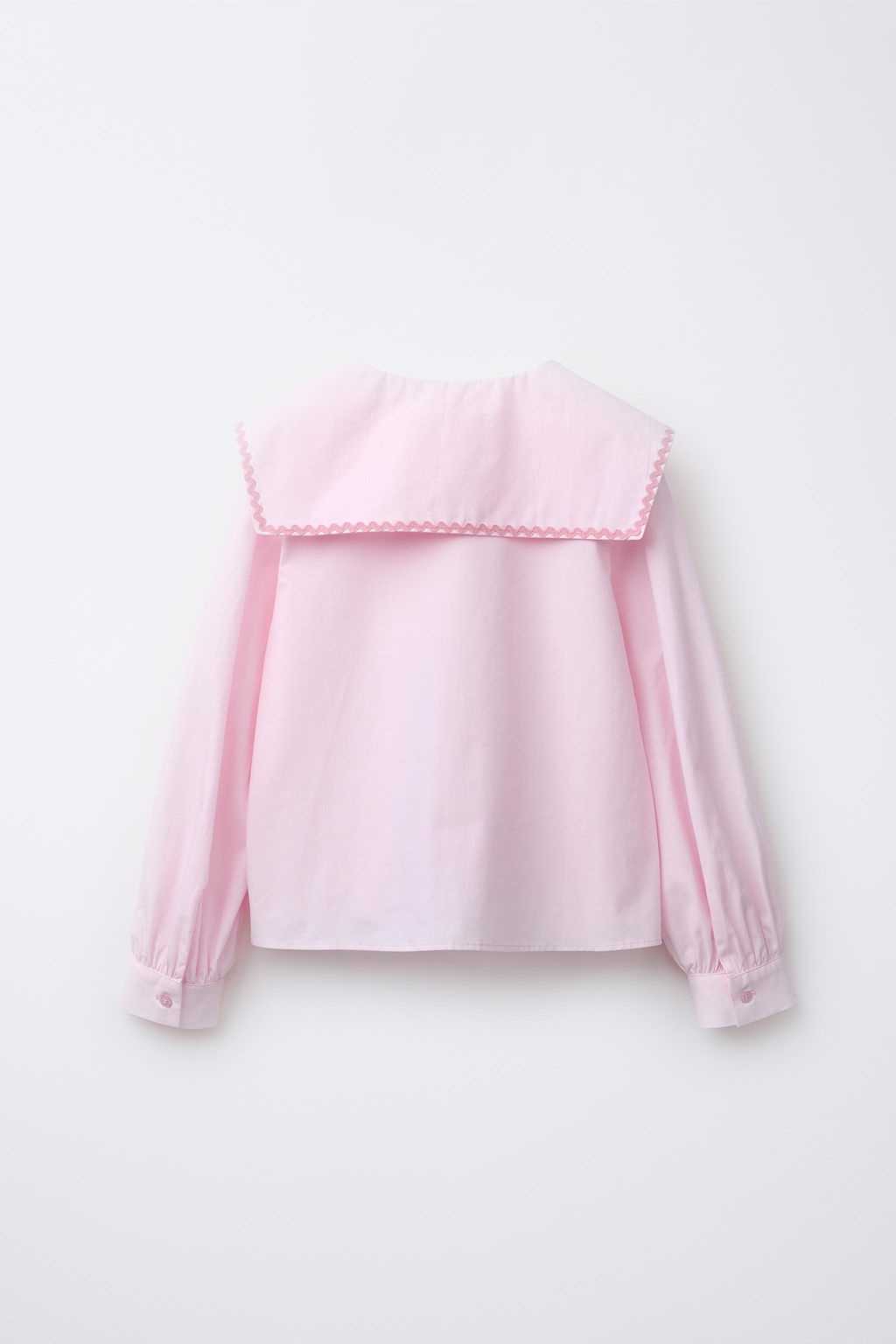 WAVY TRIM PETER PAN COLLAR SHIRT - Zara фото 2