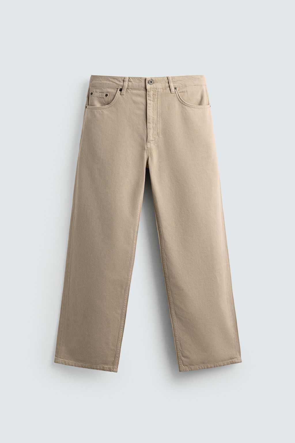 JEANS LIGEROS ALGOD?N - C??AMO / Beige vigor? - Zara фото 7