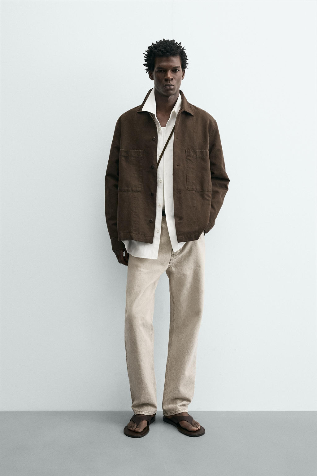 JEANS STRAIGHT ANKLE FIT ORIGINS / Gris claro - Zara фото 12