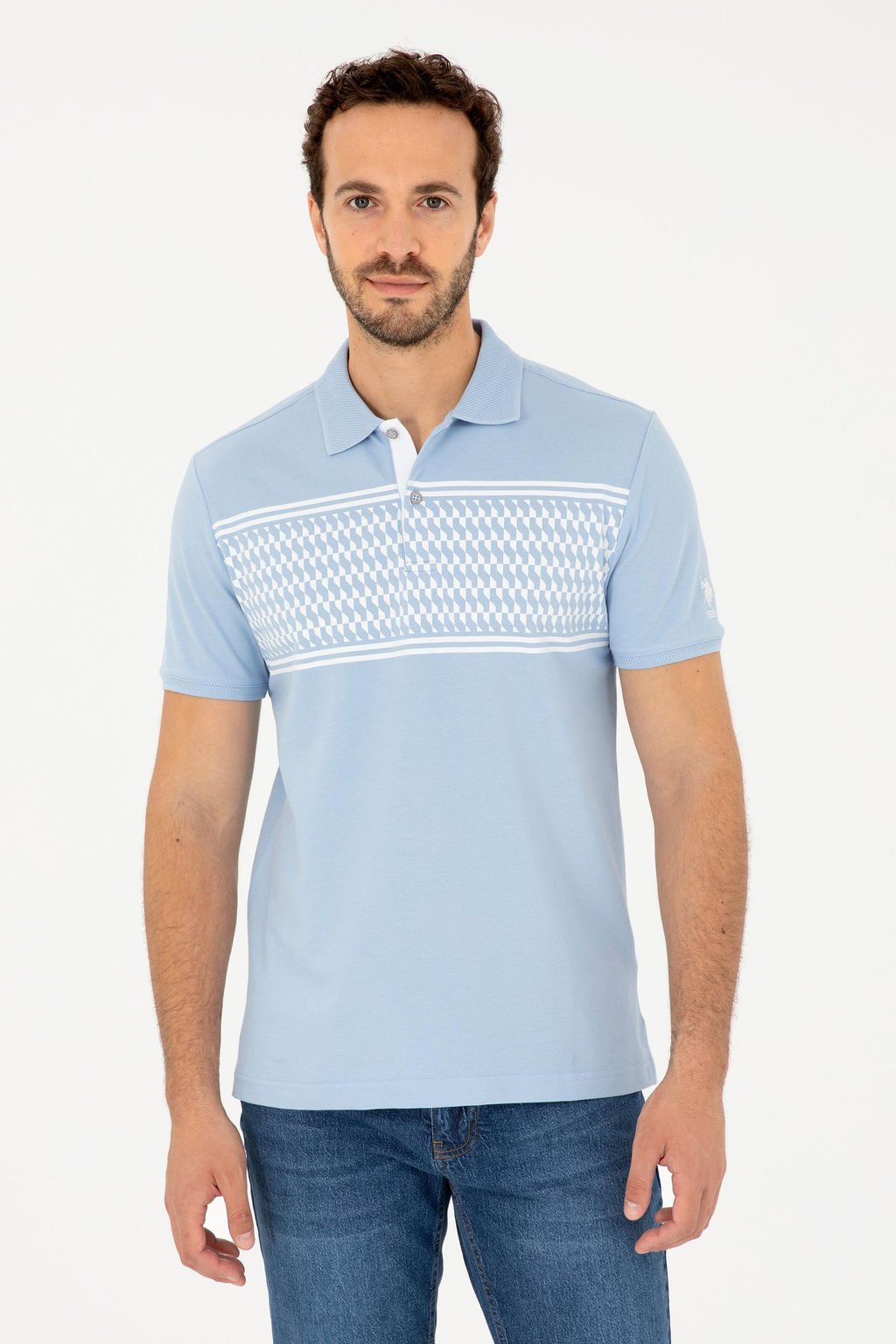 Мужская голубая футболка Неожиданная скидка в корзине - U.s. polo assn фото 8