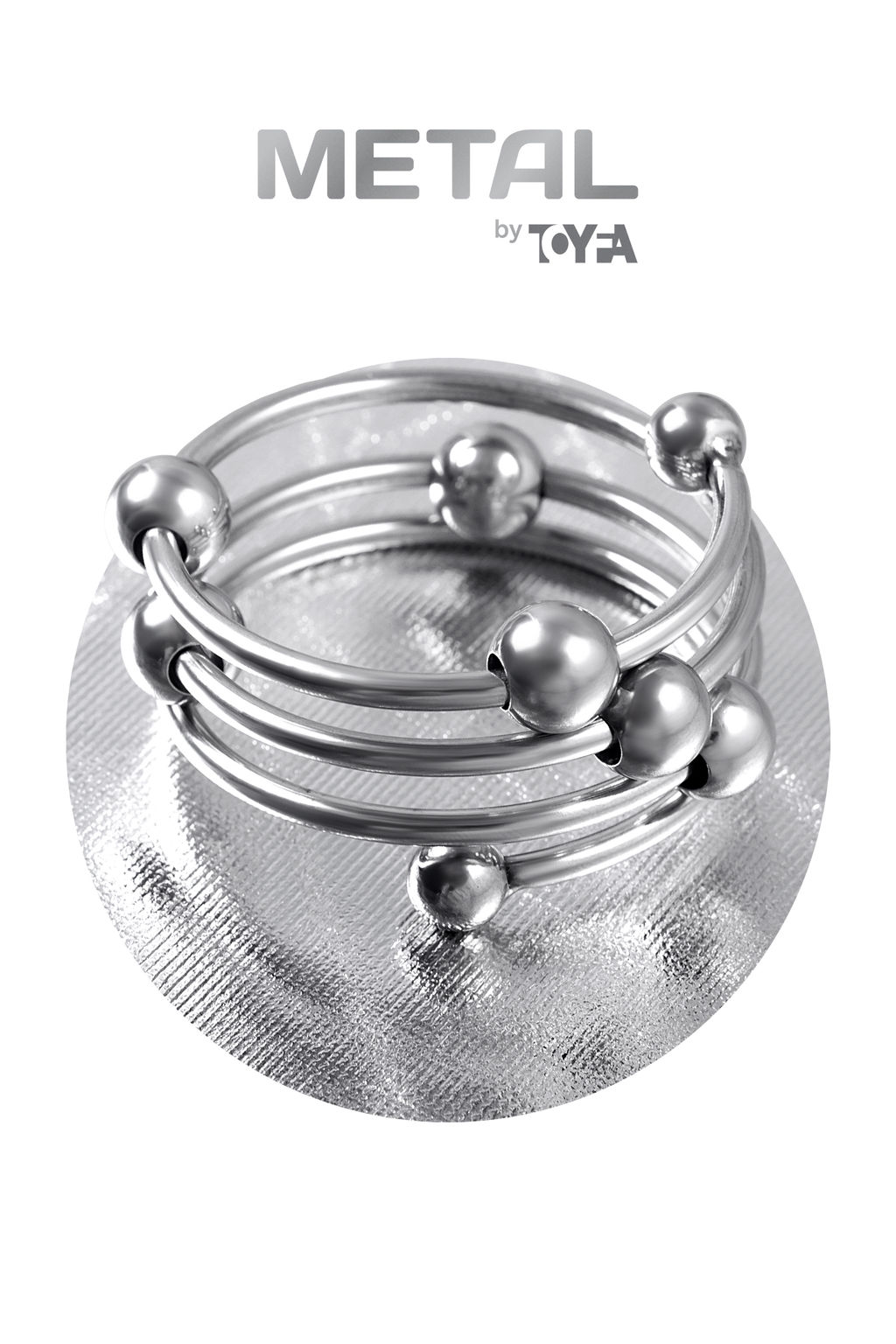 Кольцо под головку пениса Metal by TOYFA, металл, серебристое, 4 см