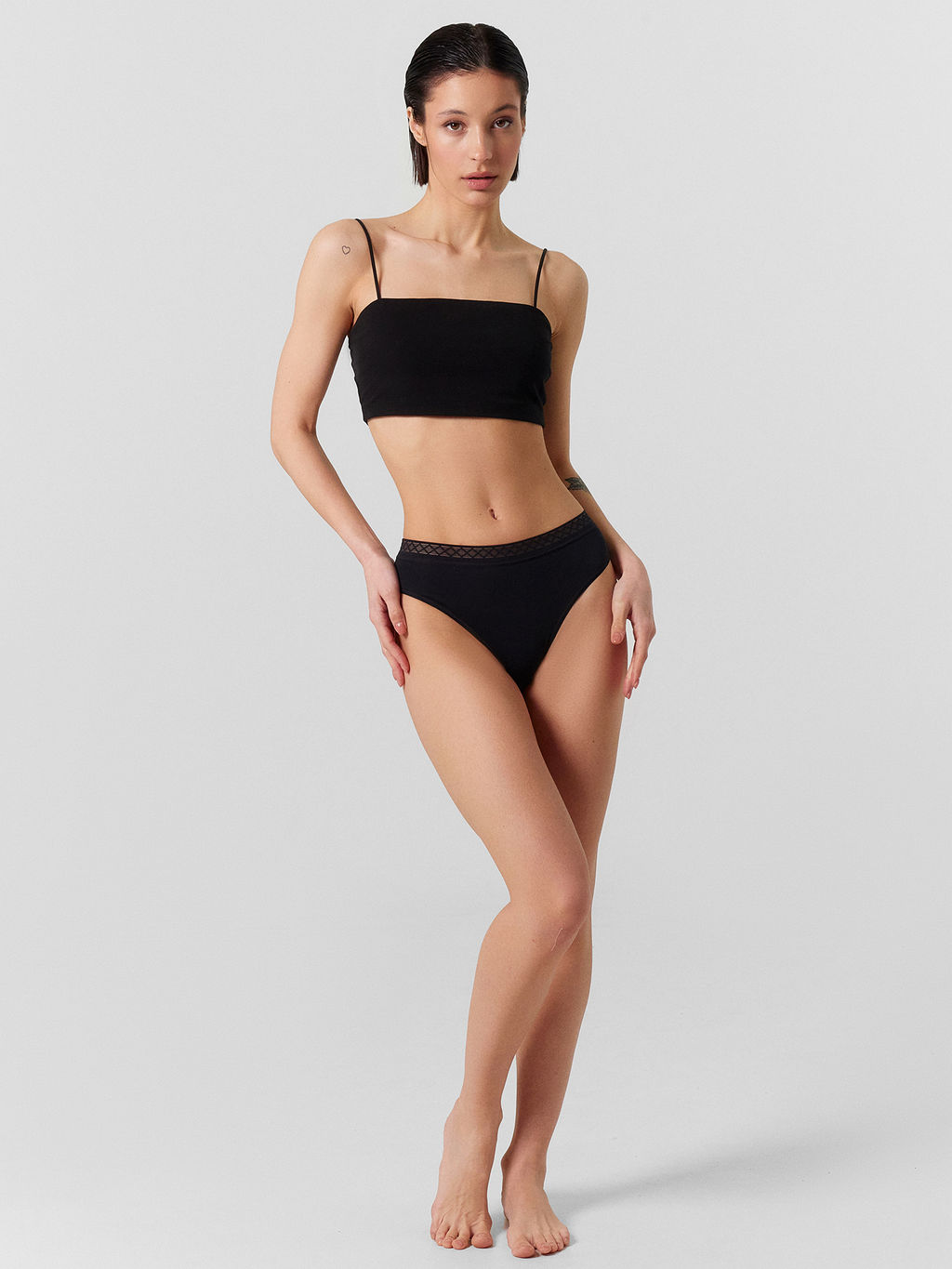 Цена за 2 штуки! Трусы слипы женские черные в наборе, 5 шт - Mark formelle фото 3