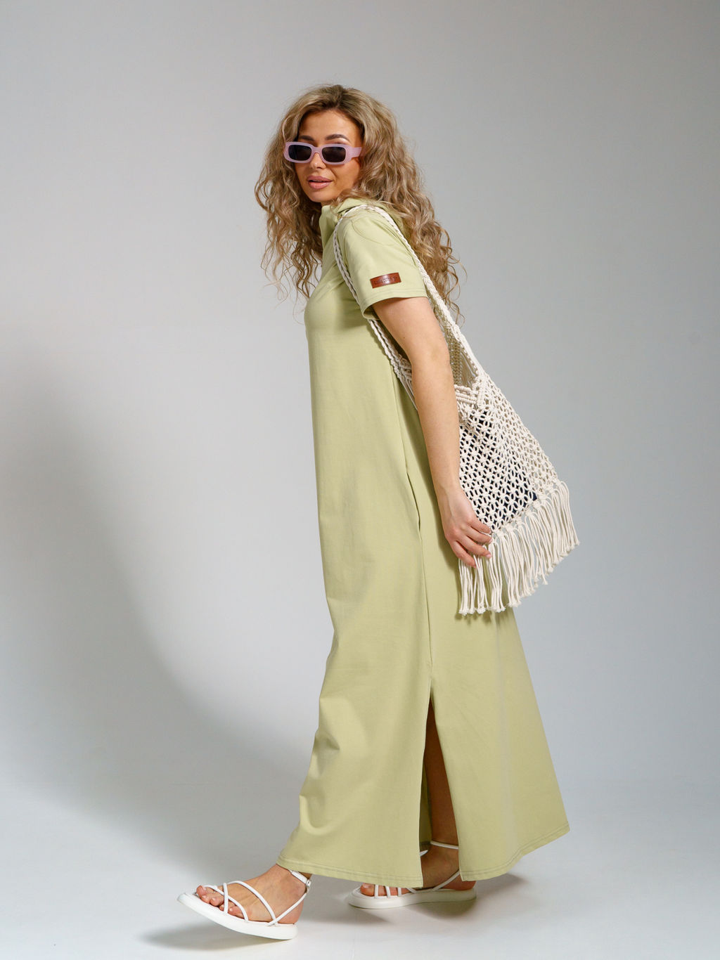 970 Платье-мантия"Олива"