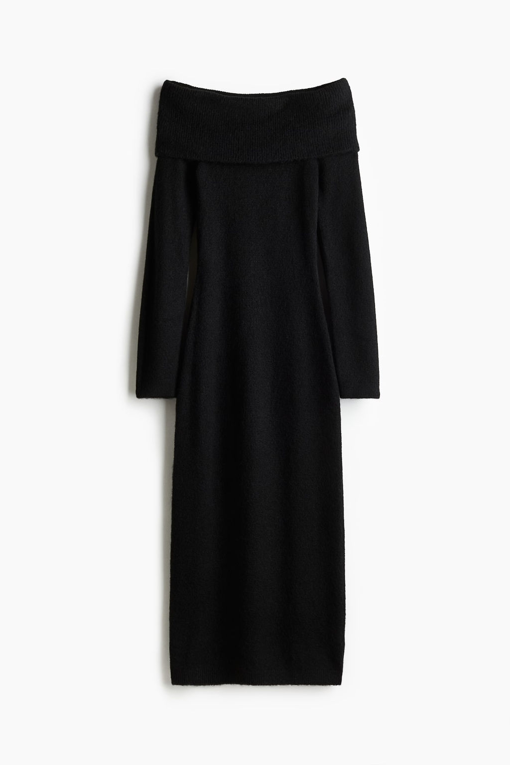 Vestido off-the-shoulder en punto fino - H&m фото 6