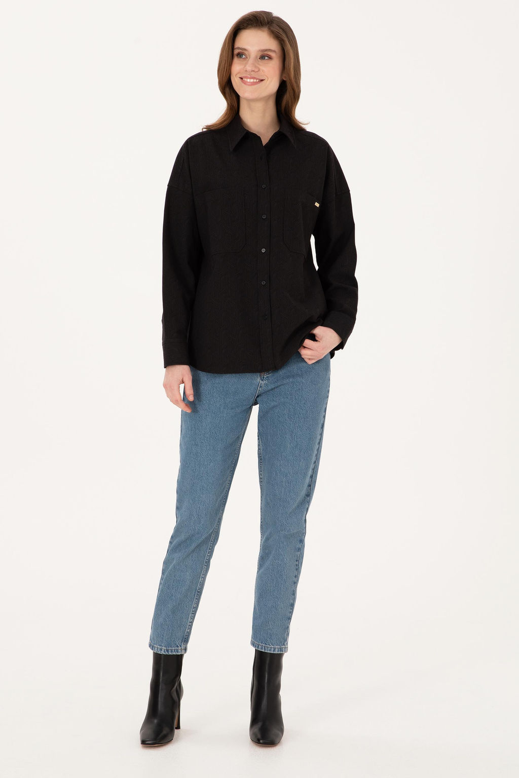 Kad_n Siyah Uzun Kollu G_mlek - U.s. polo assn фото 4