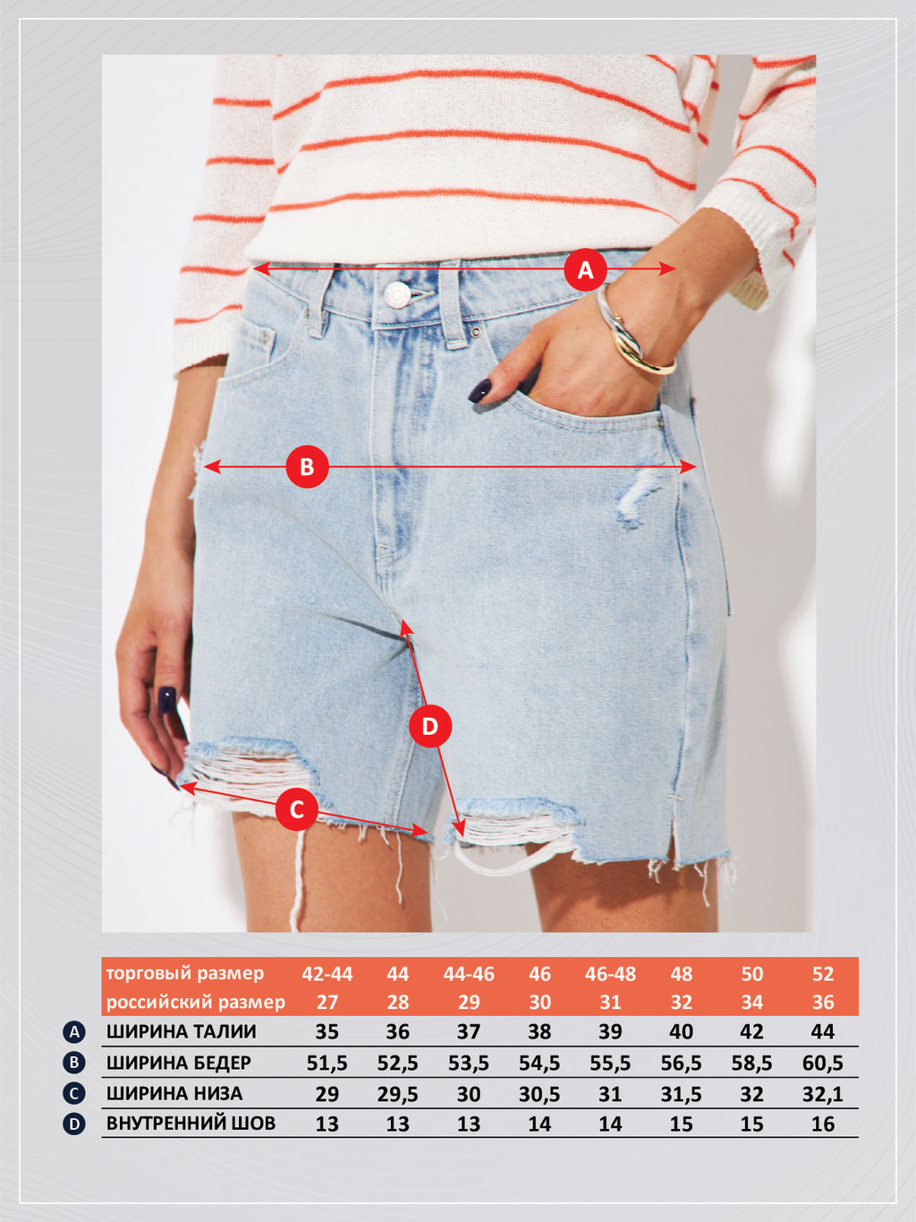 Шорты джинс F512-0909 l.blue