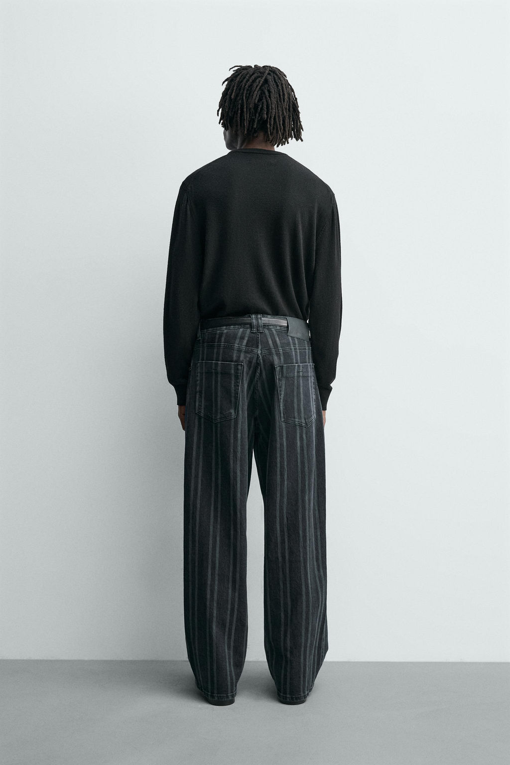 RELAXED FIT STRIPED JEANS - Zara фото 10