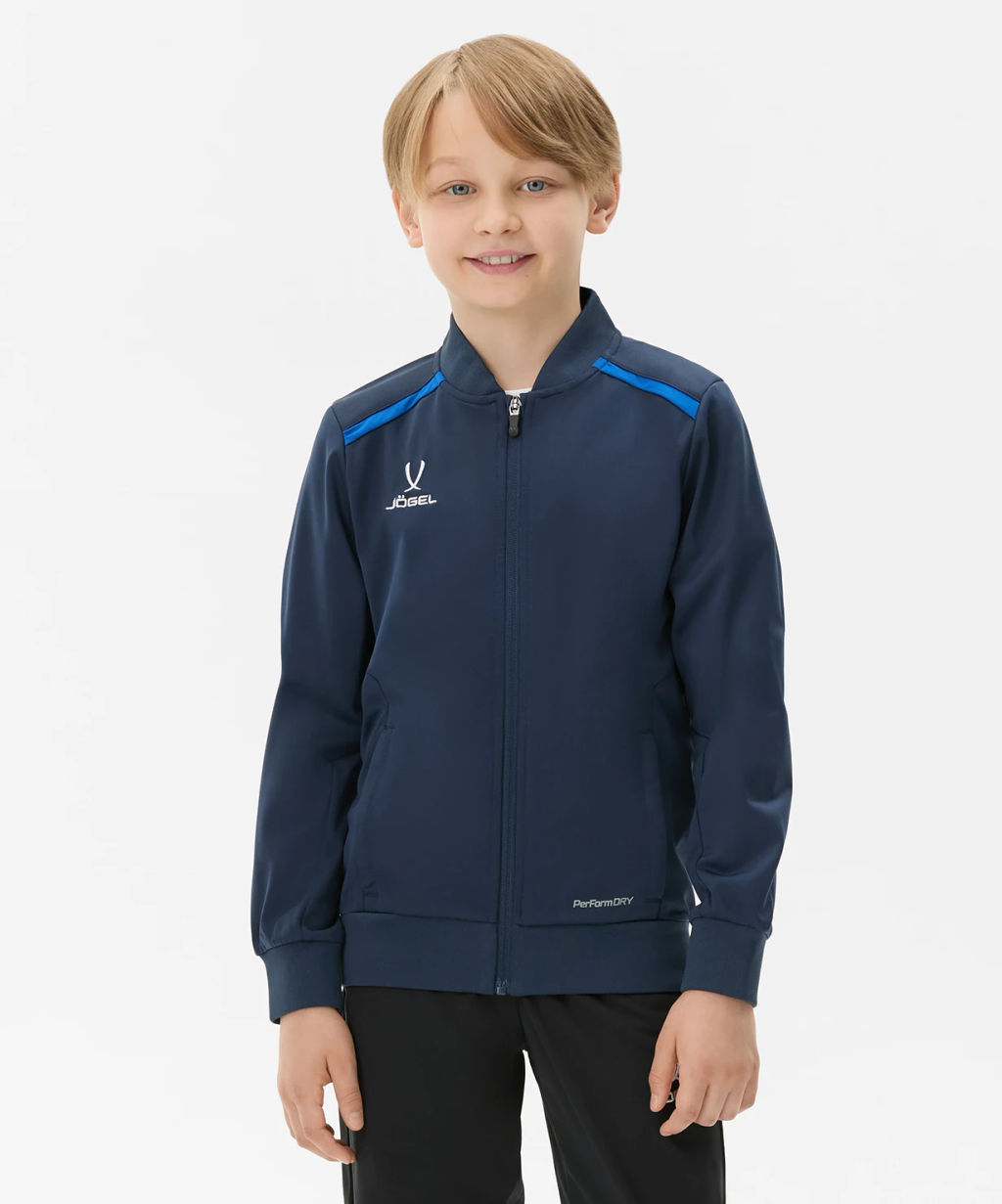 Олимпийка JOGEL DIVISION PerFormDRY Pre-match Knit Jacket, темно-синий, детский  фото 5